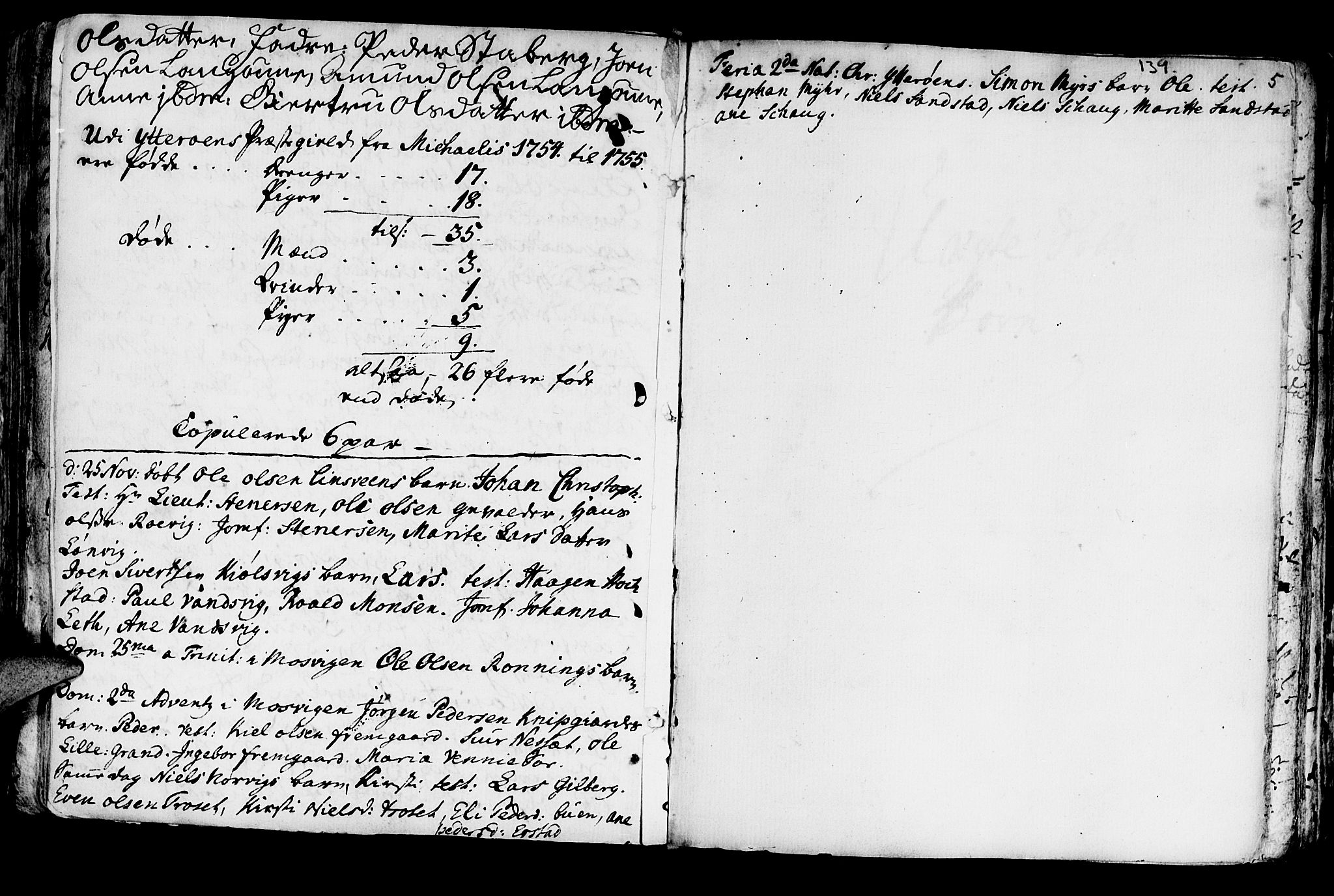 Ministerialprotokoller, klokkerbøker og fødselsregistre - Nord-Trøndelag, AV/SAT-A-1458/722/L0215: Parish register (official) no. 722A02, 1718-1755, p. 139