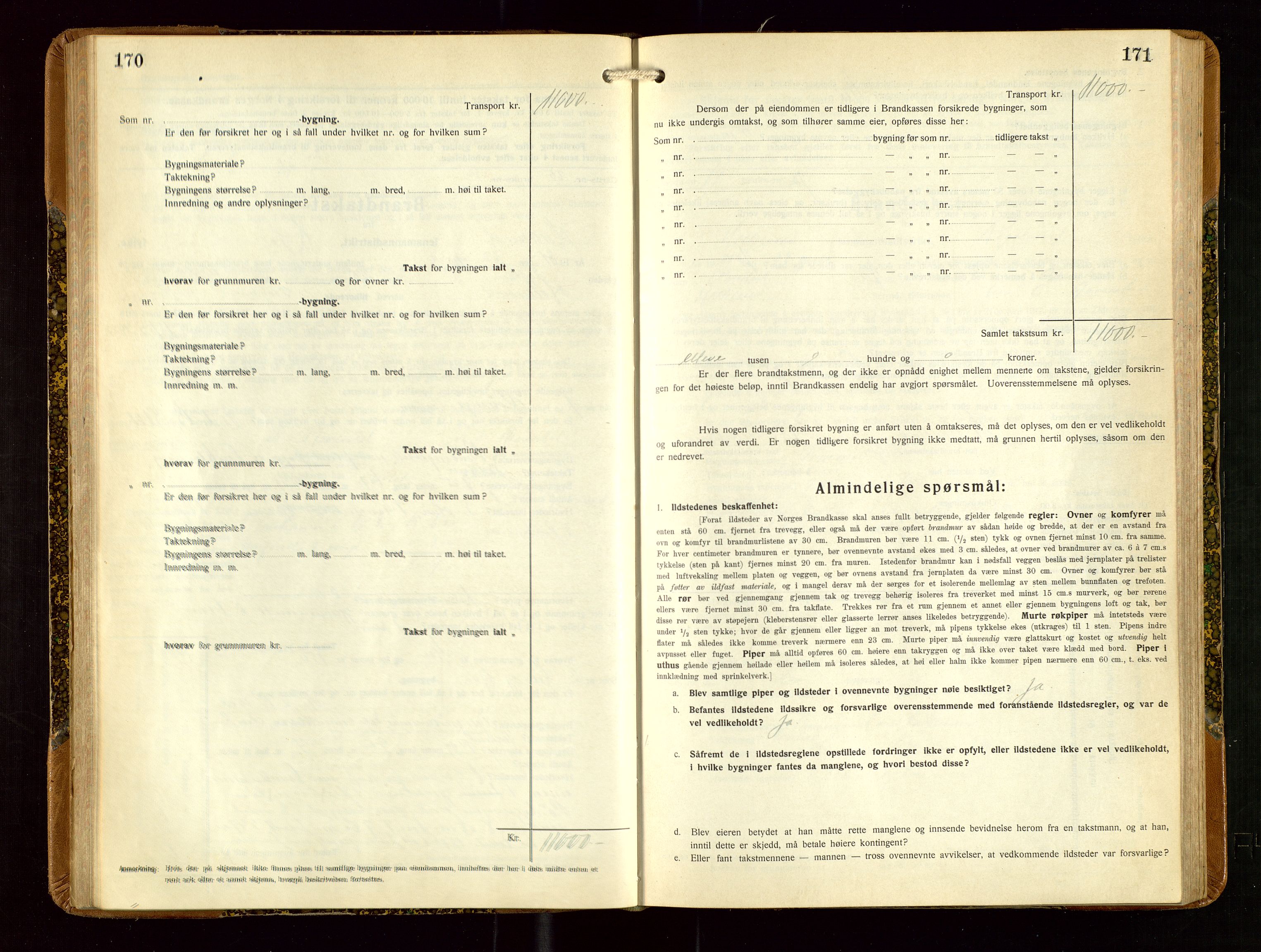 Helleland lensmannskontor, SAST/A-100209/Gob/L0003: "Brandtakstprotokoll", 1930-1939, p. 170-171