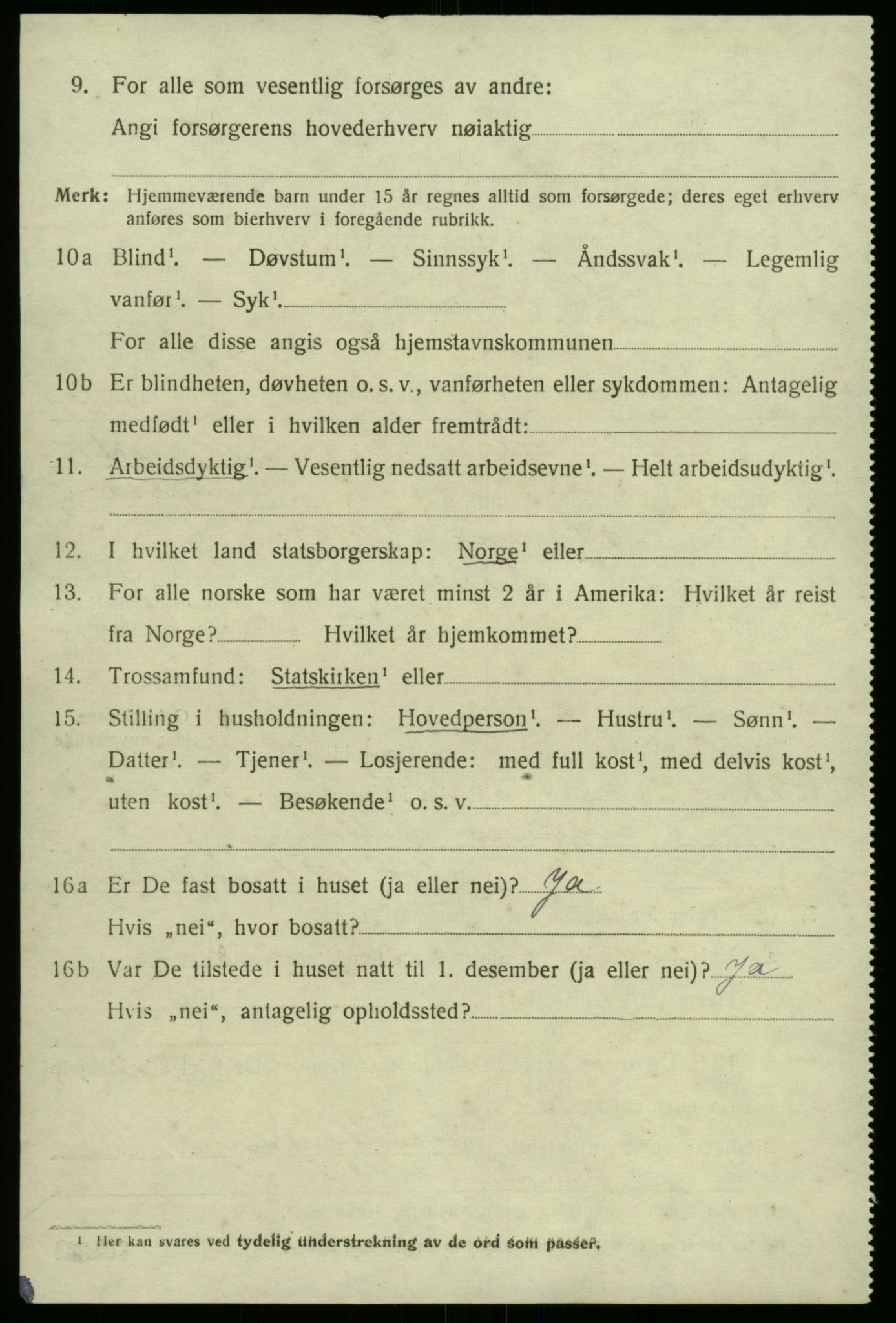 SAB, 1920 census for Solund, 1920, p. 2225