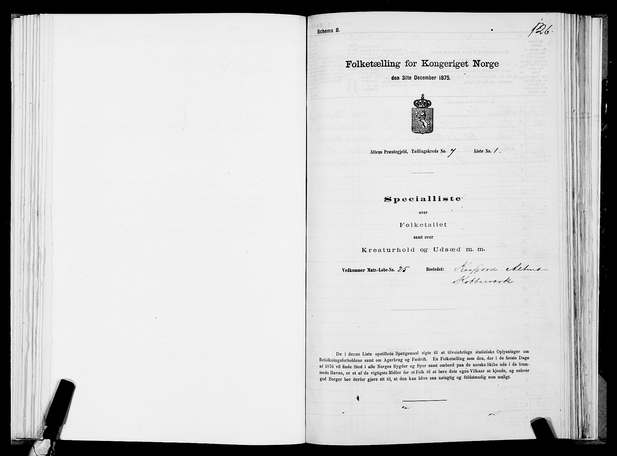 SATØ, 1875 census for 2012P Alta, 1875, p. 3126