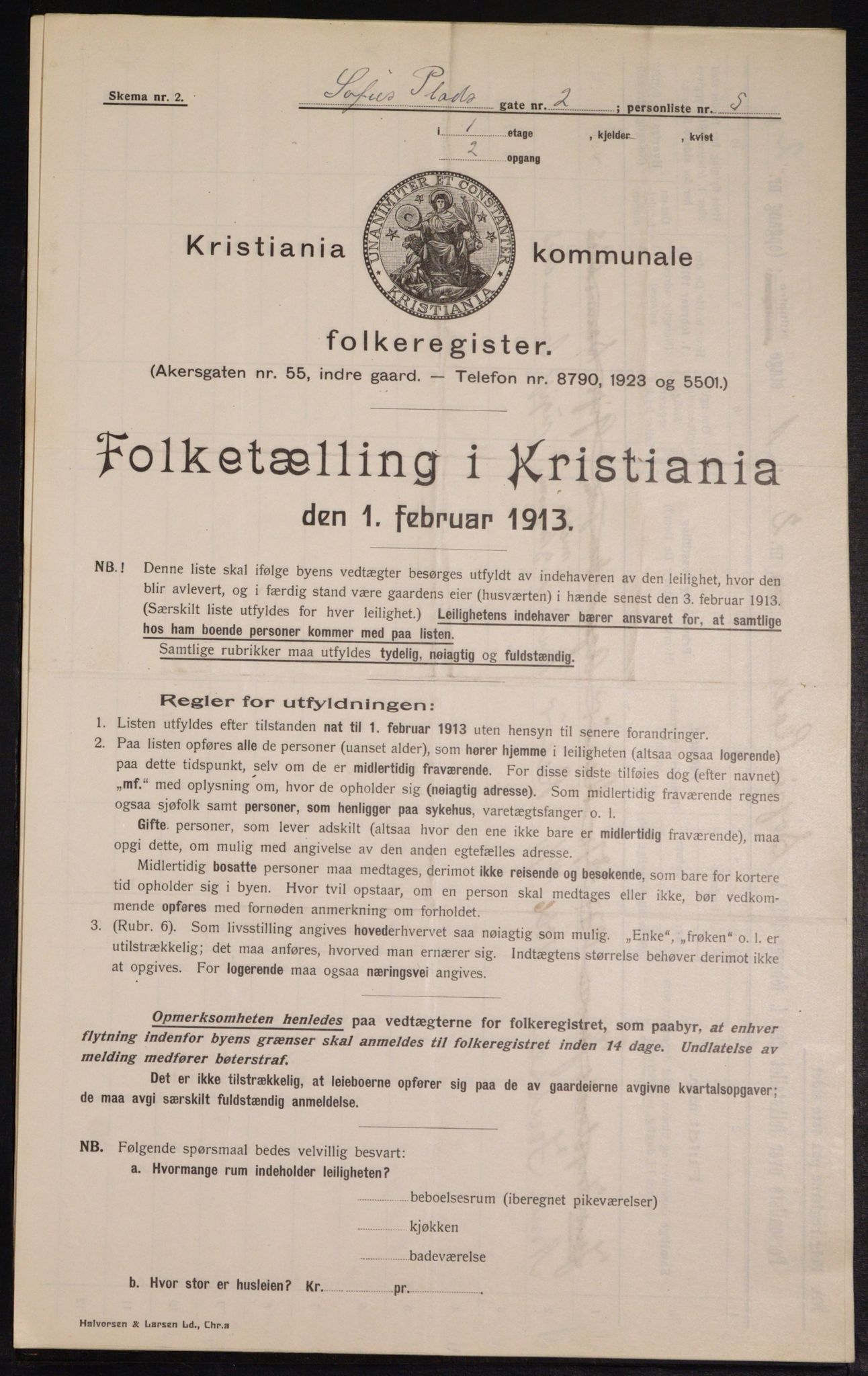 OBA, Municipal Census 1913 for Kristiania, 1913, p. 99395