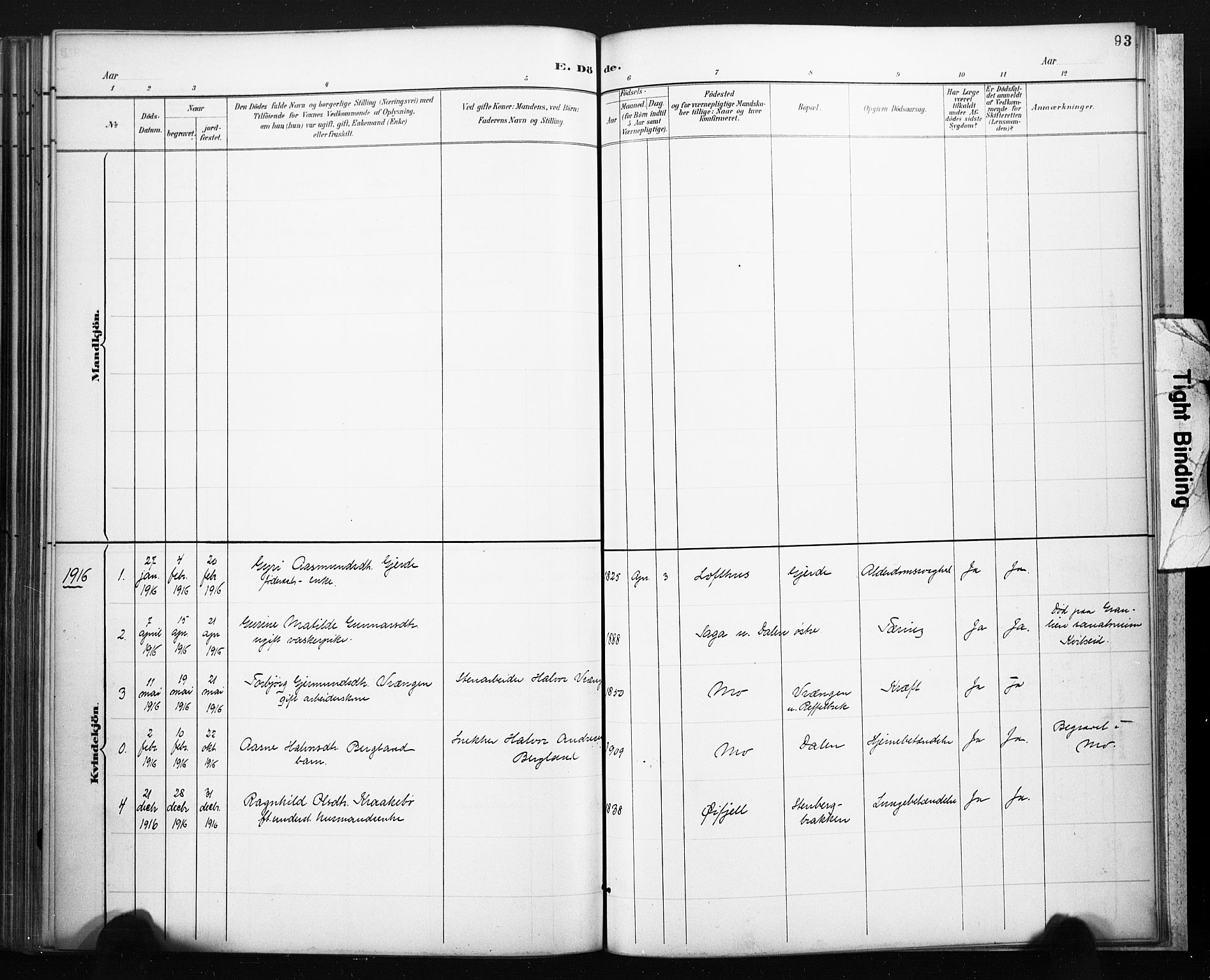 Lårdal kirkebøker, SAKO/A-284/F/Fb/L0002: Parish register (official) no. II 2, 1887-1918, p. 93