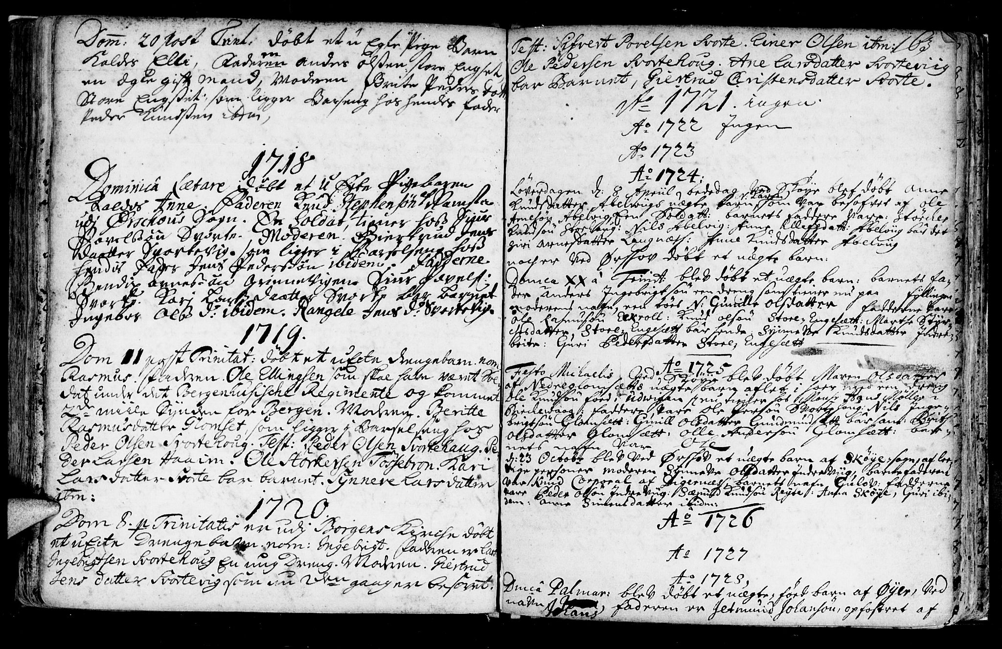 Ministerialprotokoller, klokkerbøker og fødselsregistre - Møre og Romsdal, SAT/A-1454/524/L0349: Parish register (official) no. 524A01, 1698-1779, p. 163