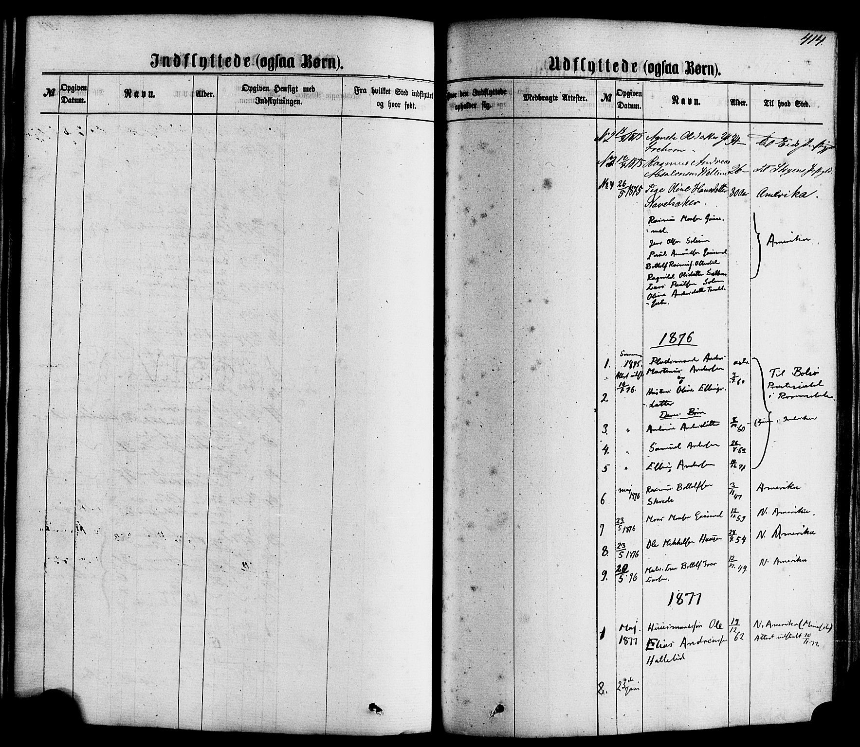 Hornindal sokneprestembete, AV/SAB-A-82401/H/Haa/Haaa/L0002: Parish register (official) no. A 2, 1867-1884, p. 414