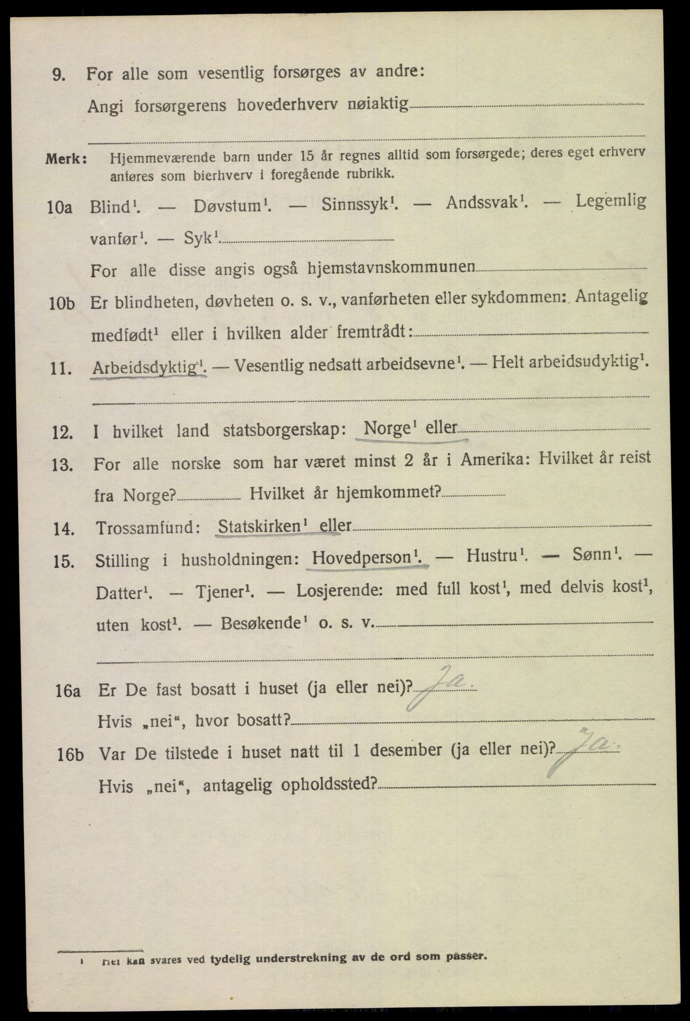 SAK, 1920 census for Sør-Audnedal, 1920, p. 1968