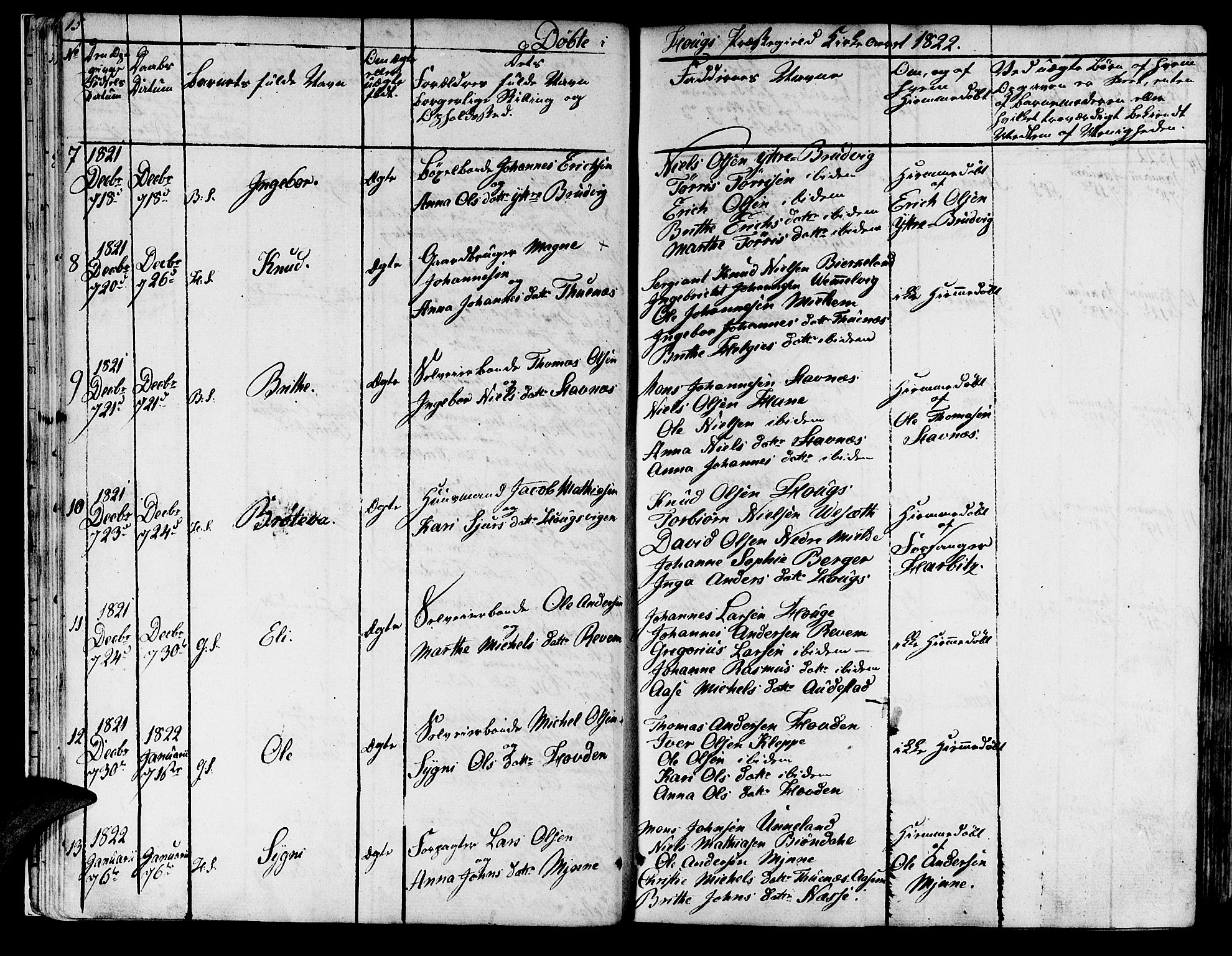 Haus sokneprestembete, AV/SAB-A-75601/H/Haa: Parish register (official) no. A 13, 1821-1827, p. 15