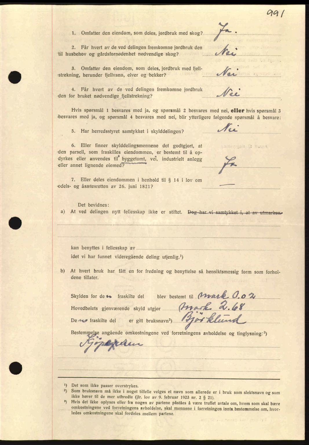 Nordmøre sorenskriveri, AV/SAT-A-4132/1/2/2Ca: Mortgage book no. A93, 1942-1942, Diary no: : 2742/1942