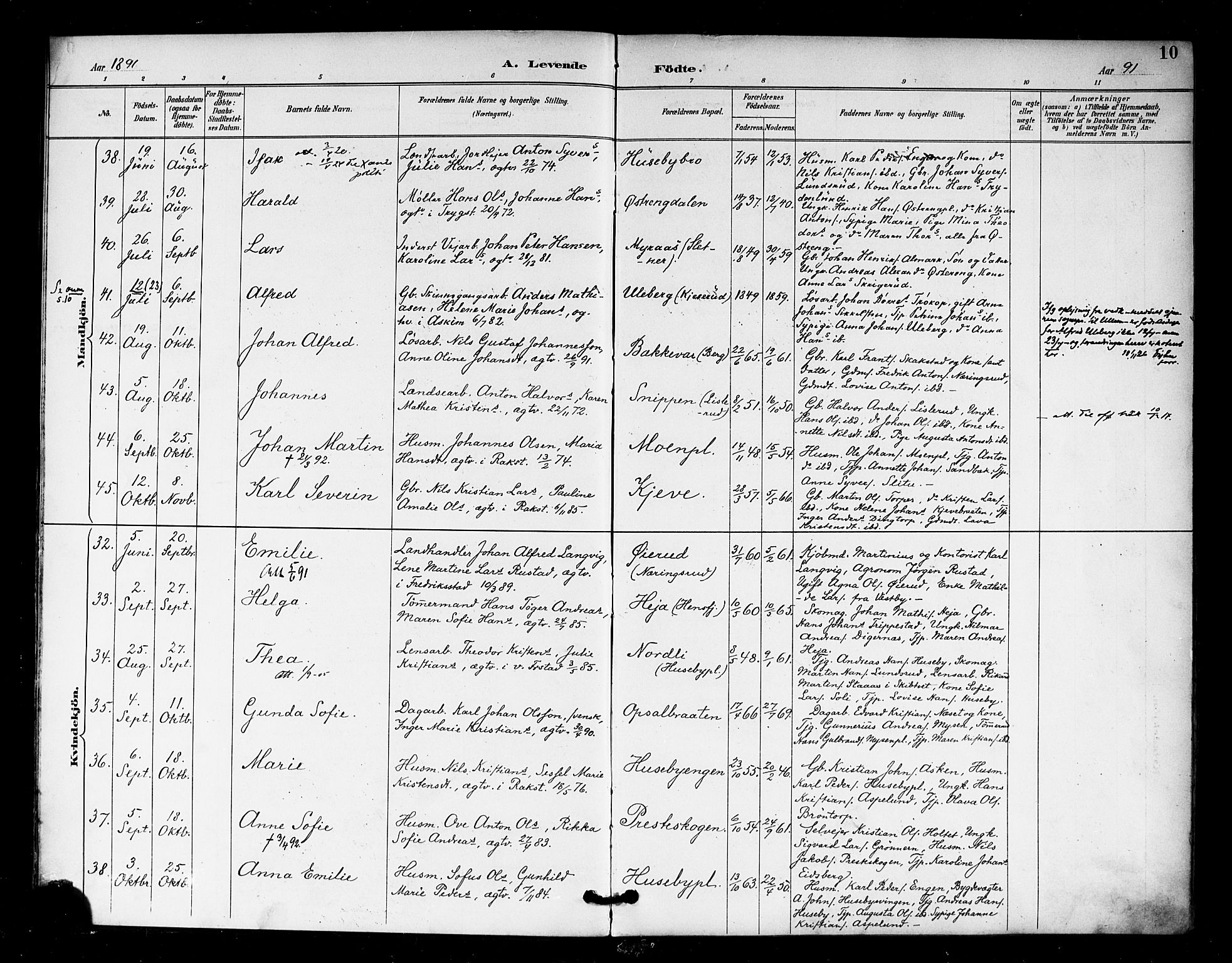 Eidsberg prestekontor Kirkebøker, SAO/A-10905/F/Fa/L0013: Parish register (official) no. I 13, 1890-1901, p. 10