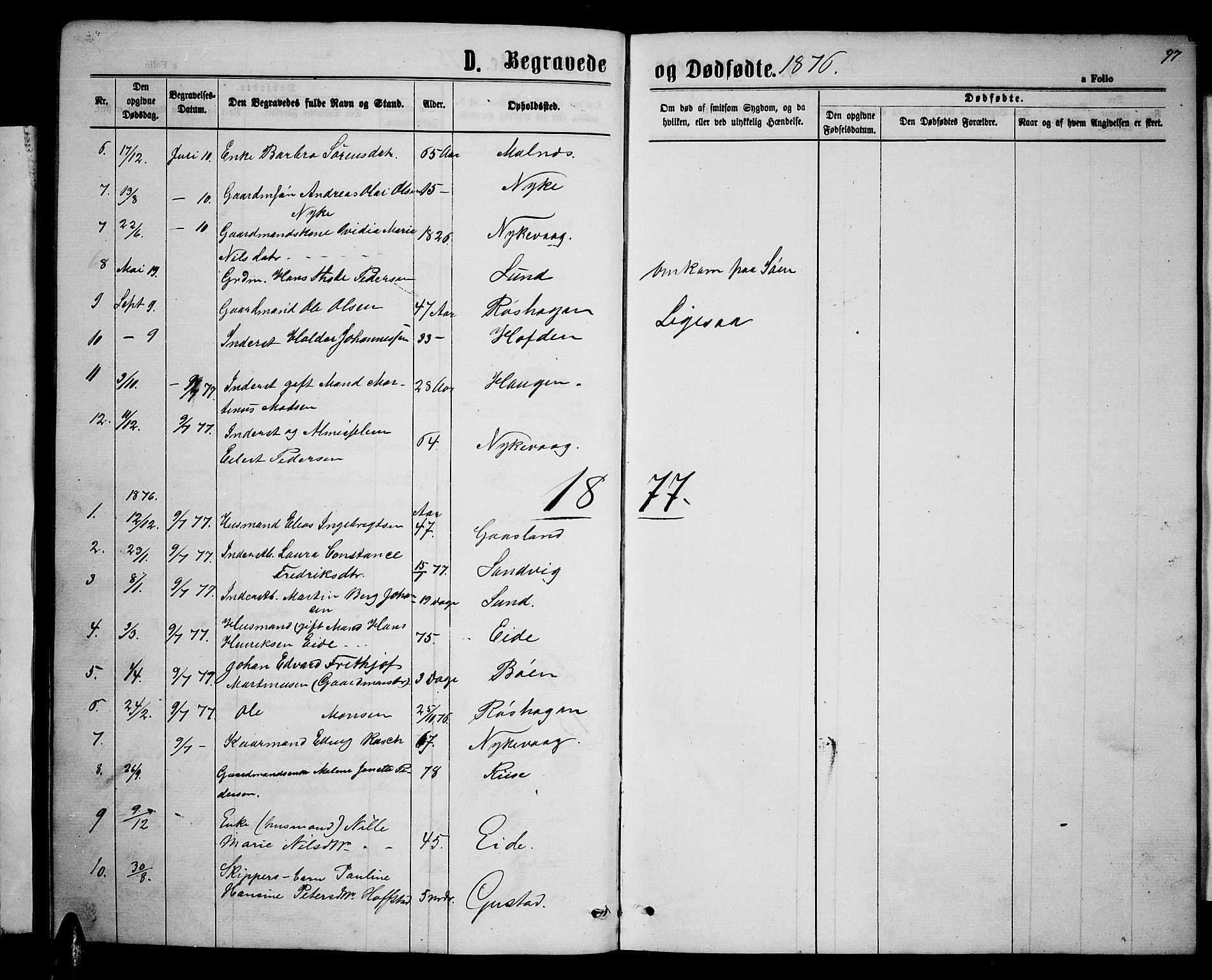 Ministerialprotokoller, klokkerbøker og fødselsregistre - Nordland, AV/SAT-A-1459/892/L1324: Parish register (copy) no. 892C01, 1865-1879, p. 97