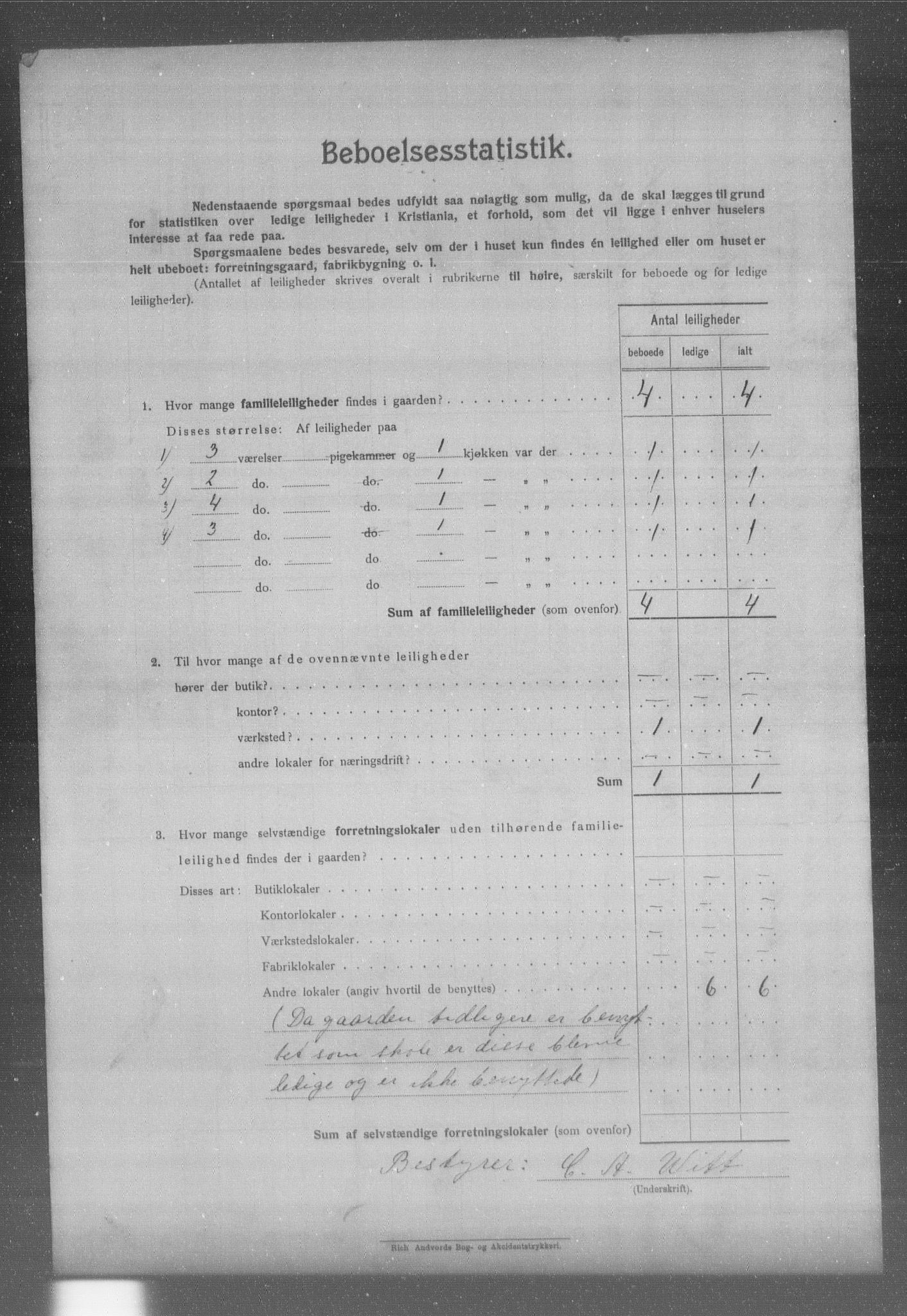 OBA, Municipal Census 1904 for Kristiania, 1904, p. 3471