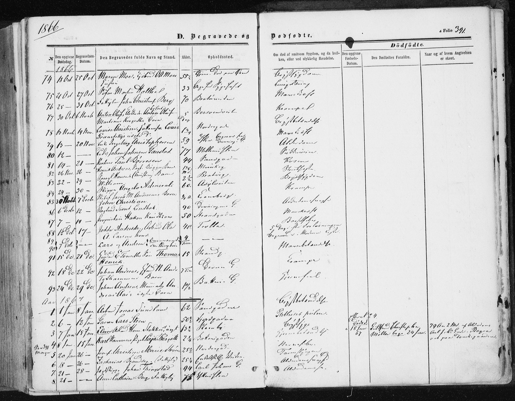 Ministerialprotokoller, klokkerbøker og fødselsregistre - Sør-Trøndelag, SAT/A-1456/602/L0115: Parish register (official) no. 602A13, 1860-1872, p. 391