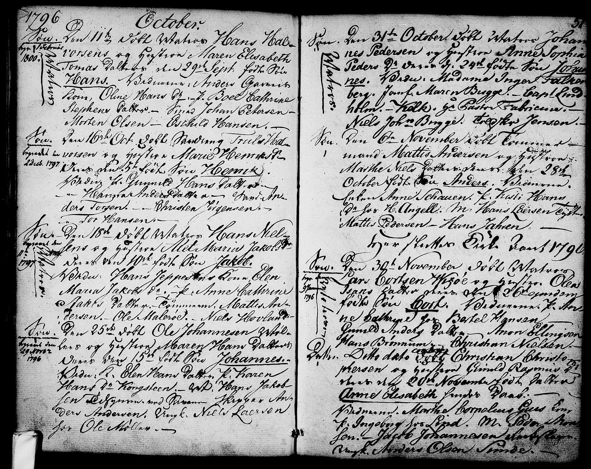 Larvik kirkebøker, SAKO/A-352/G/Ga/L0001: Parish register (copy) no. I 1, 1785-1807, p. 51