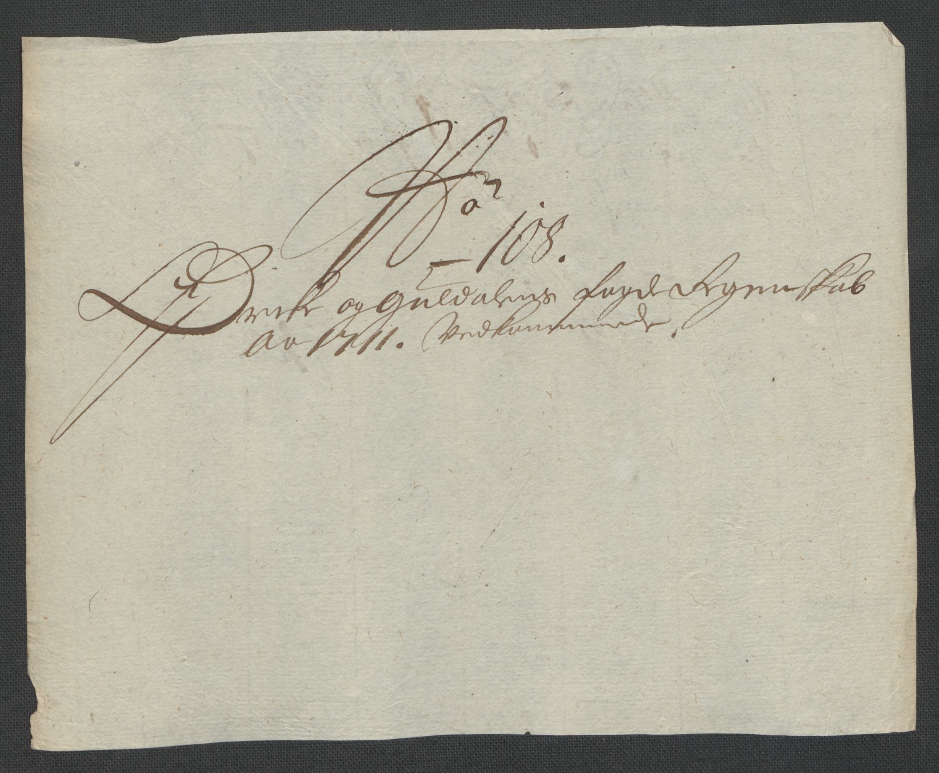 Rentekammeret inntil 1814, Reviderte regnskaper, Fogderegnskap, RA/EA-4092/R60/L3962: Fogderegnskap Orkdal og Gauldal, 1711, p. 308