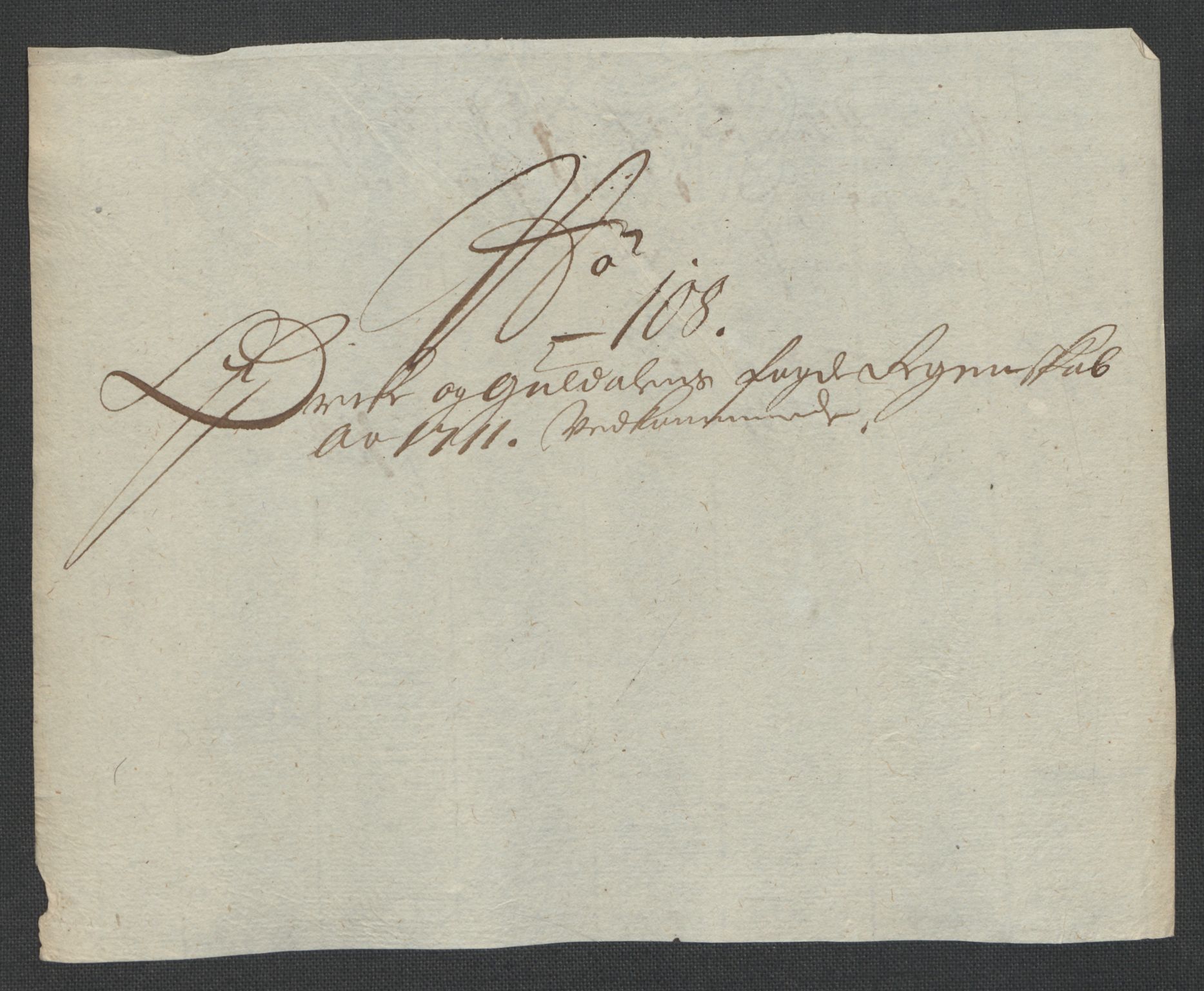 Rentekammeret inntil 1814, Reviderte regnskaper, Fogderegnskap, AV/RA-EA-4092/R60/L3962: Fogderegnskap Orkdal og Gauldal, 1711, p. 308