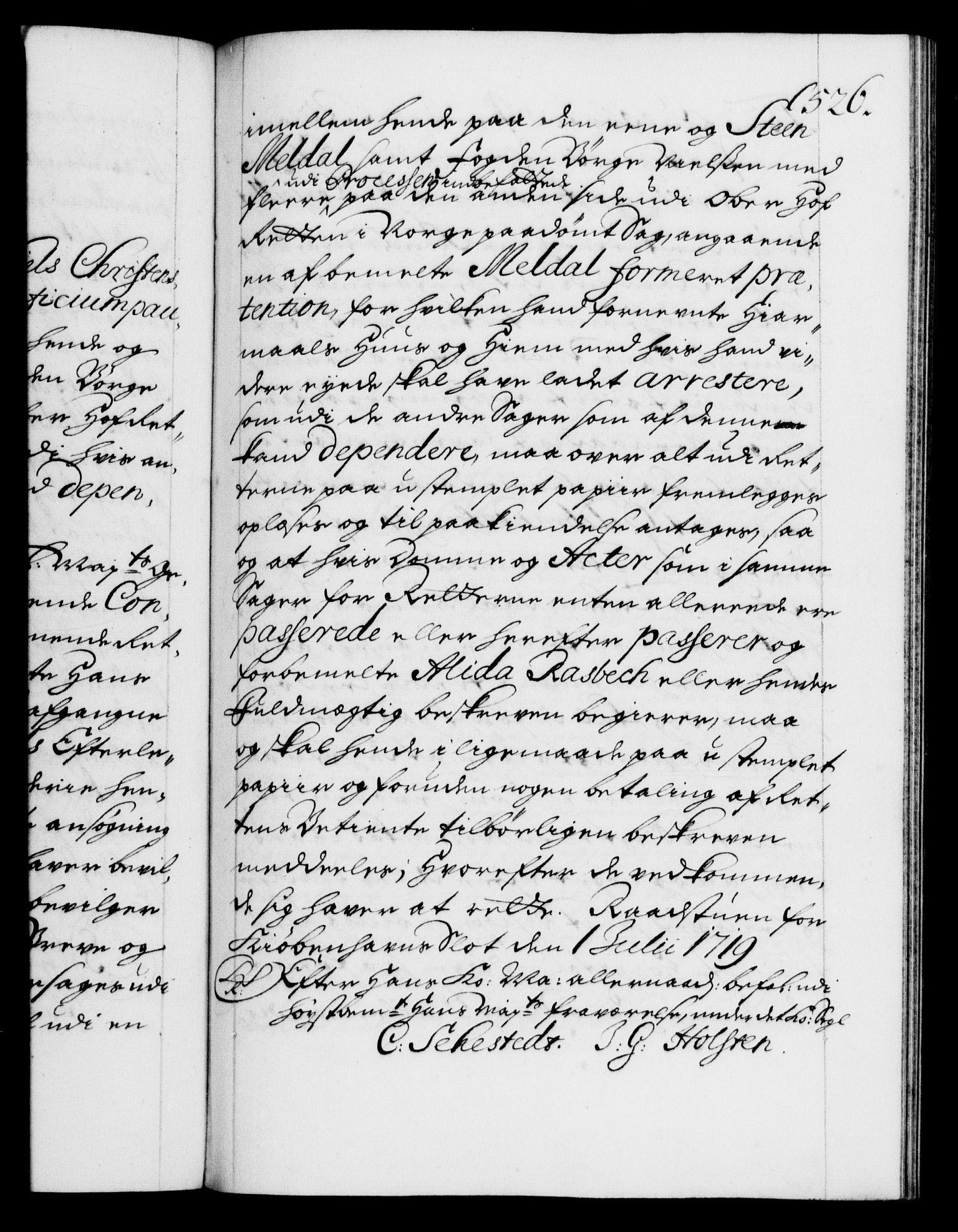 Danske Kanselli 1572-1799, AV/RA-EA-3023/F/Fc/Fca/Fcaa/L0022: Norske registre, 1716-1719, p. 526a