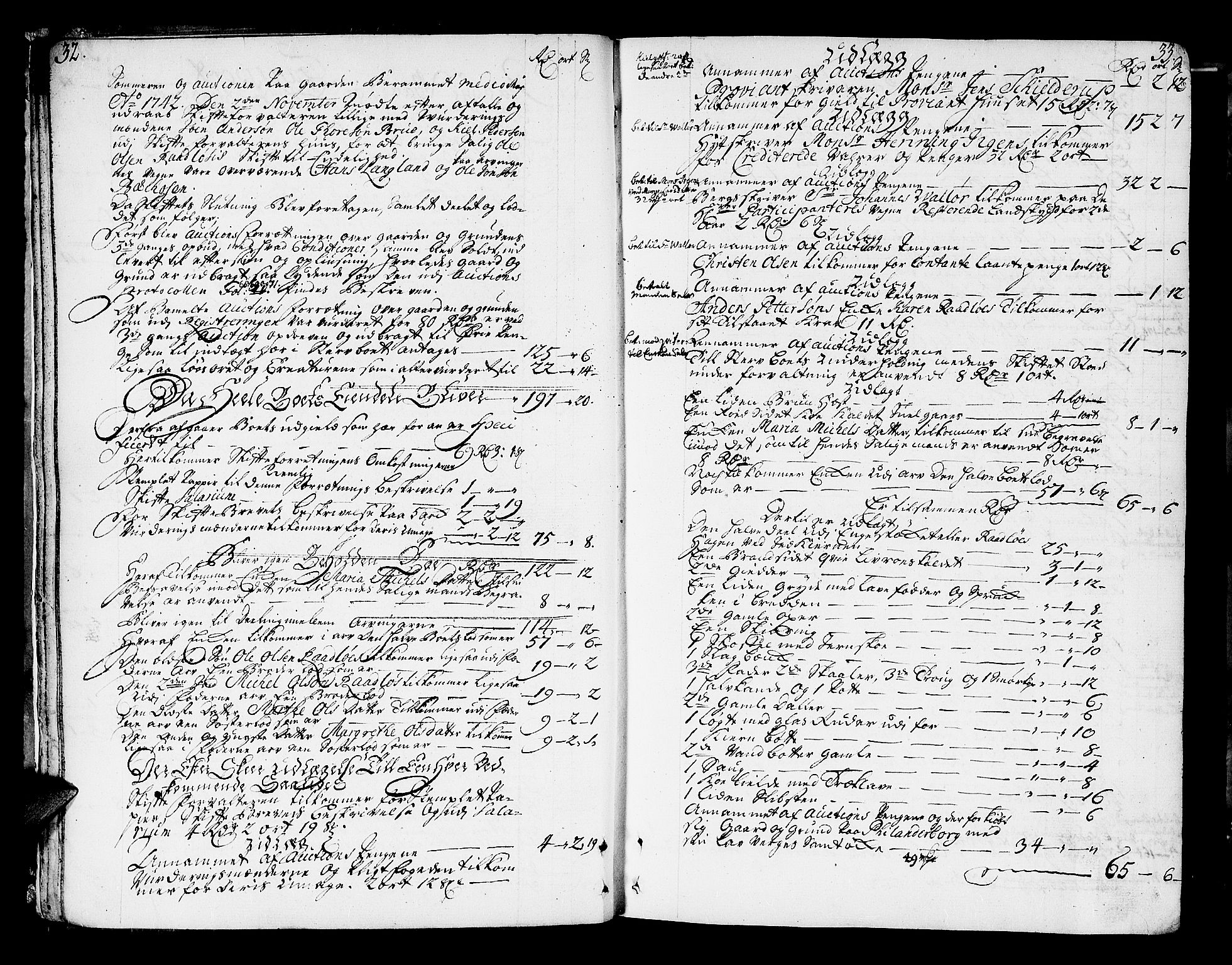Røros Bergrett, AV/SAT-A-0024/3/3A/L0005: Skifteprotokoll, 1742-1756, p. 32-33