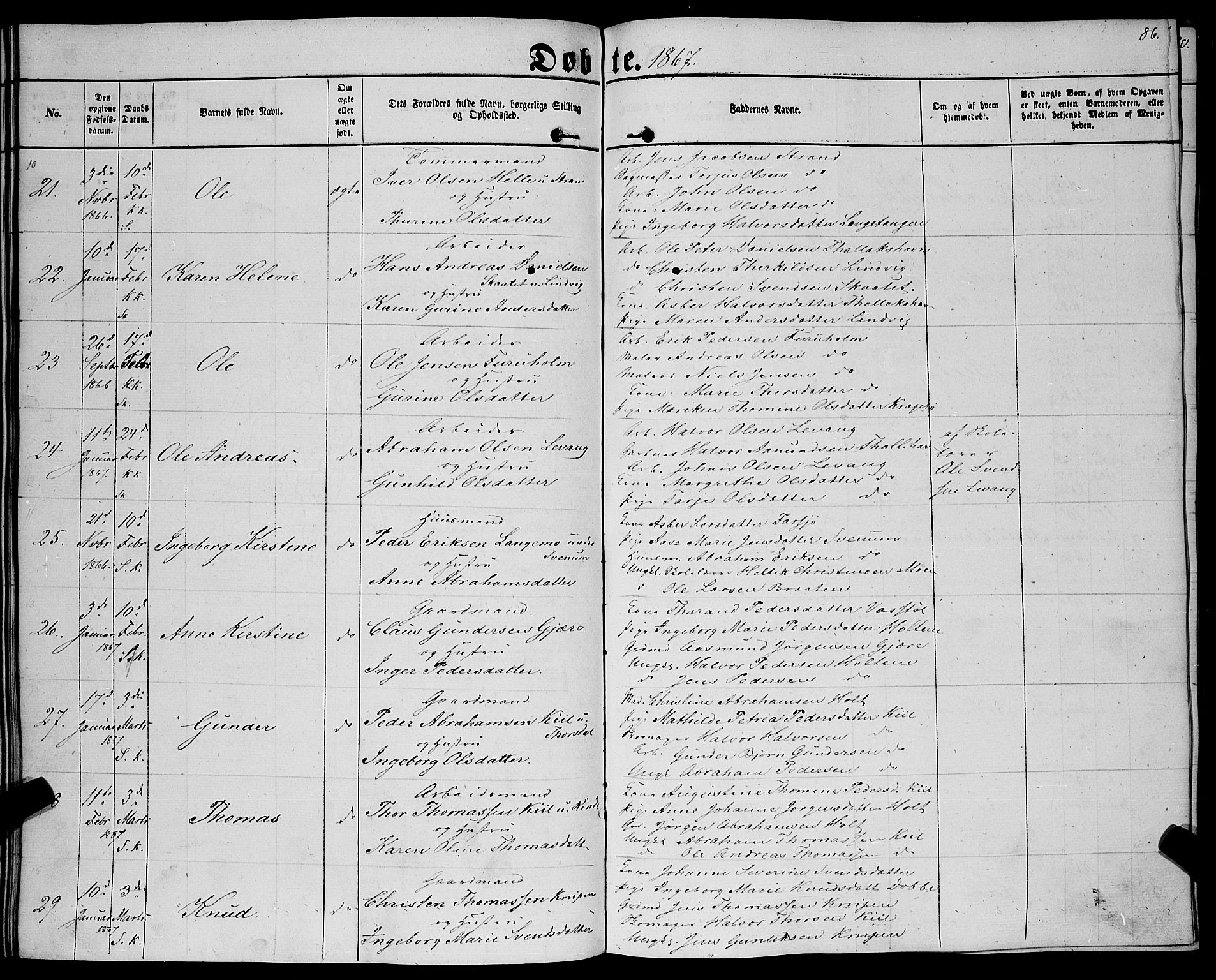 Sannidal kirkebøker, AV/SAKO-A-296/F/Fa/L0011: Parish register (official) no. 11, 1863-1873, p. 86