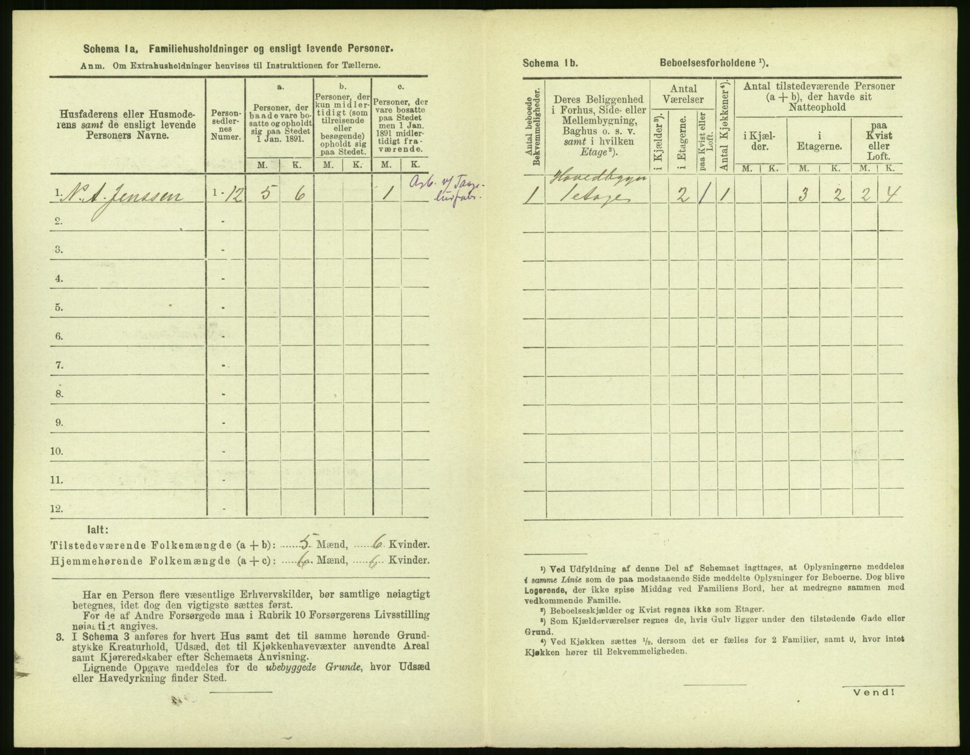 RA, 1891 census for 1104 Skudeneshavn, 1891, p. 287