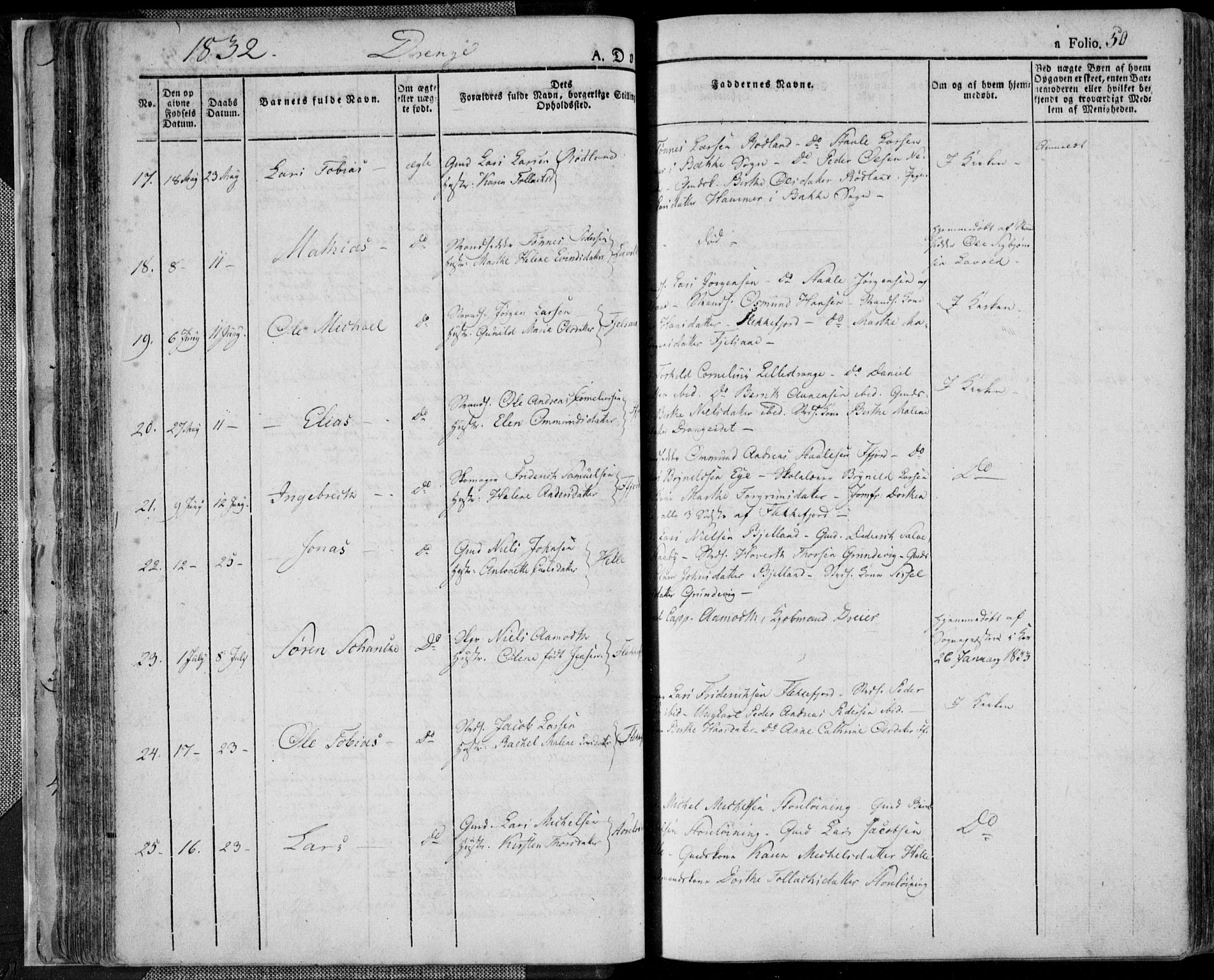 Flekkefjord sokneprestkontor, AV/SAK-1111-0012/F/Fa/Fac/L0003: Parish register (official) no. A 3, 1826-1841, p. 50