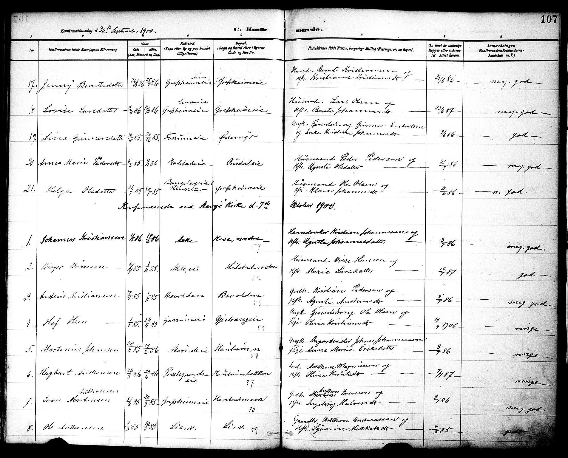 Nes prestekontor, Hedmark, AV/SAH-PREST-020/K/Ka/L0010: Parish register (official) no. 10, 1887-1905, p. 107