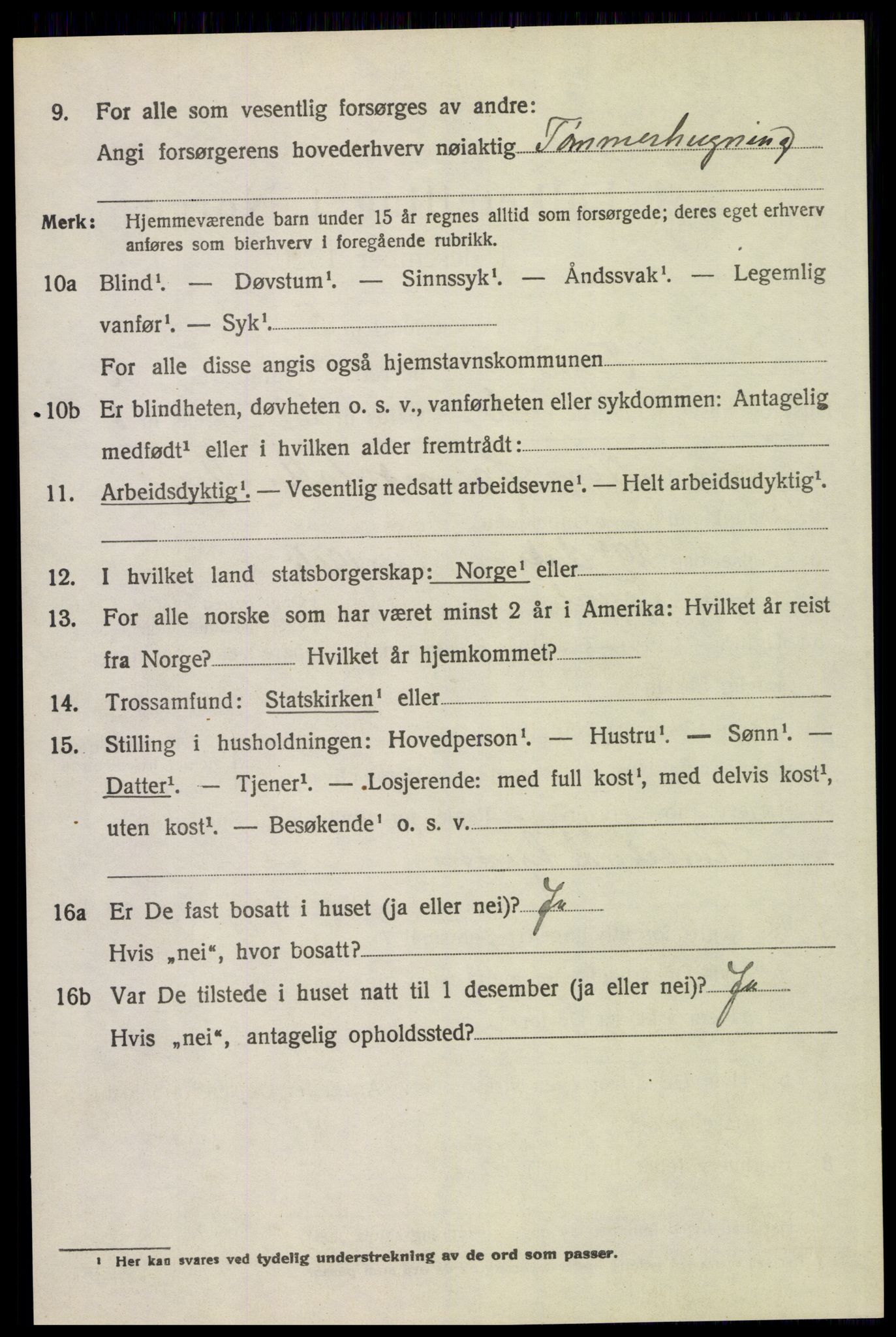 SAH, 1920 census for Trysil, 1920, p. 3552