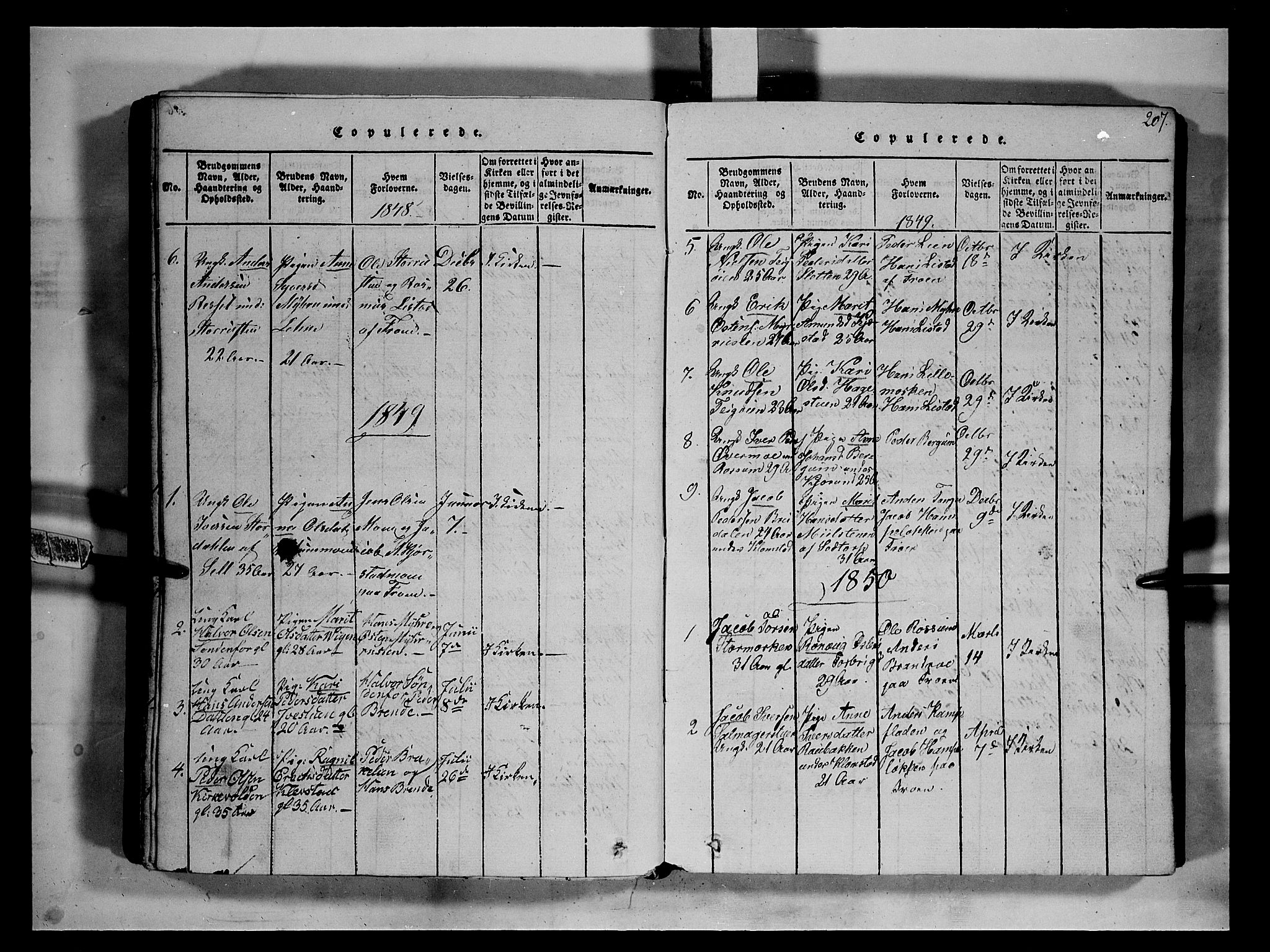 Fron prestekontor, SAH/PREST-078/H/Ha/Hab/L0002: Parish register (copy) no. 2, 1816-1850, p. 207