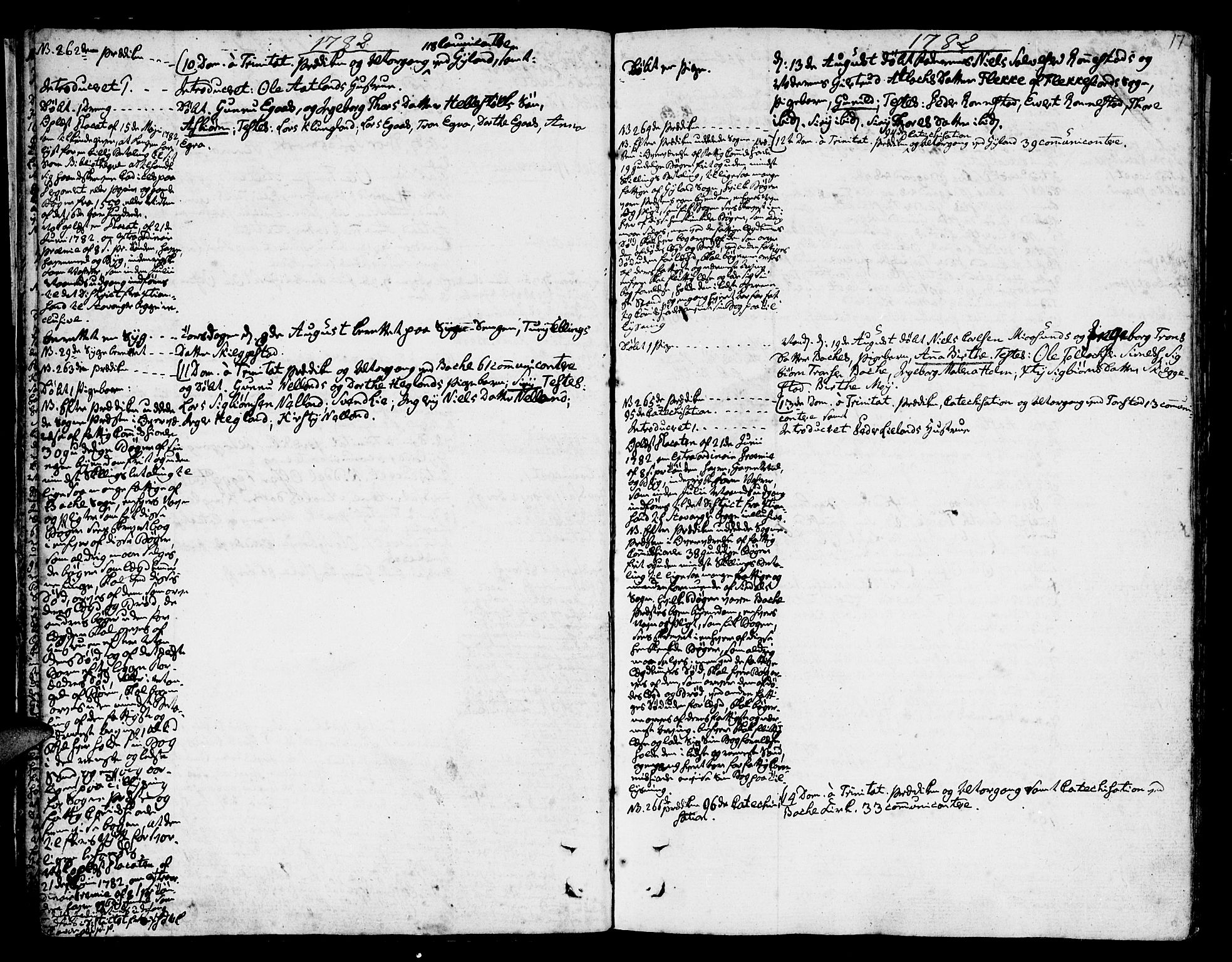 Bakke sokneprestkontor, AV/SAK-1111-0002/F/Fa/Faa/L0002: Parish register (official) no. A 2, 1780-1816, p. 17