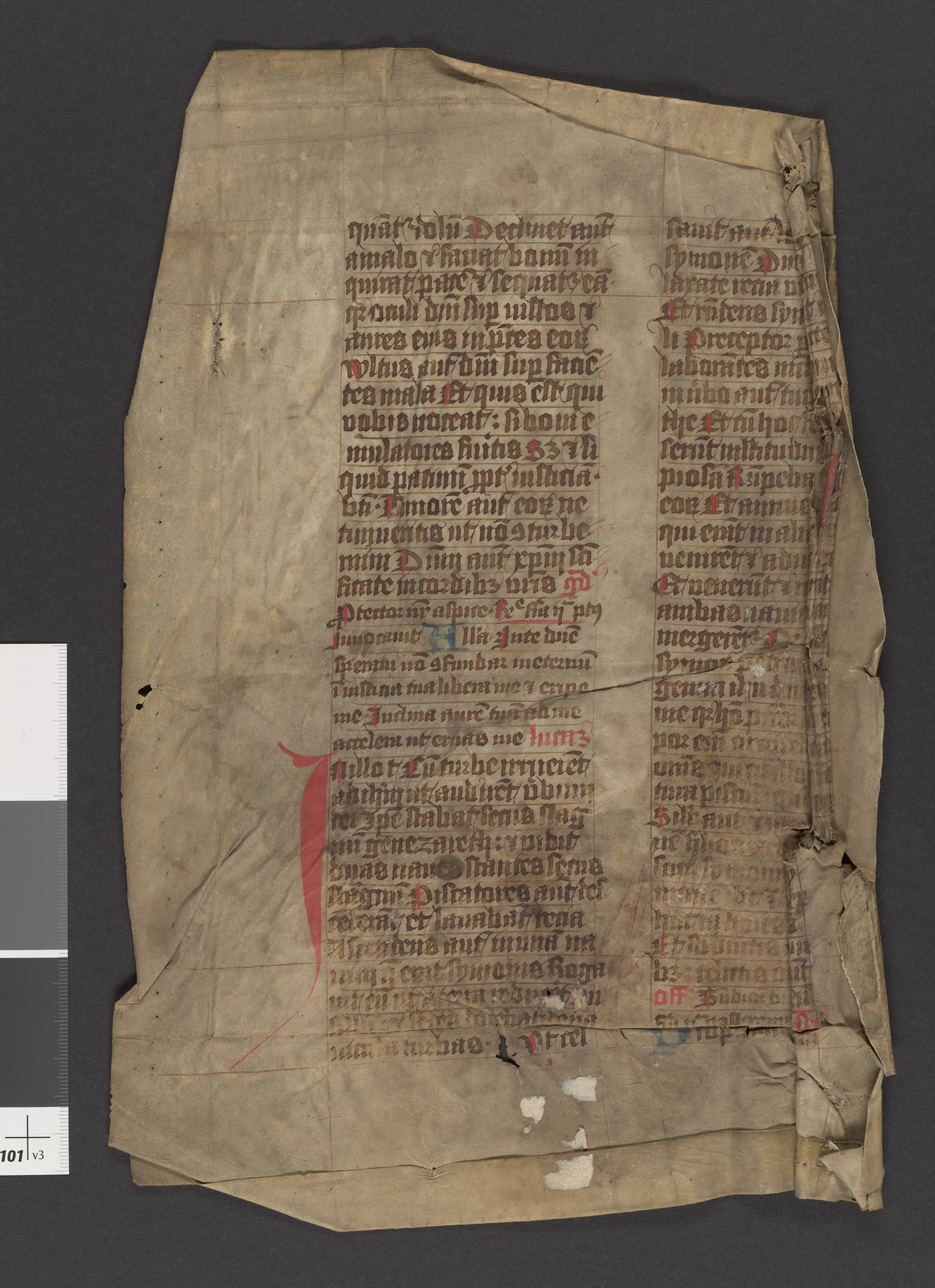 Riksarkivets diplomsamling, AV/RA-EA-5965/F27/F27A/F27Ab/L0001: Latinske fragmenter stort format, 1100-1536, p. 101