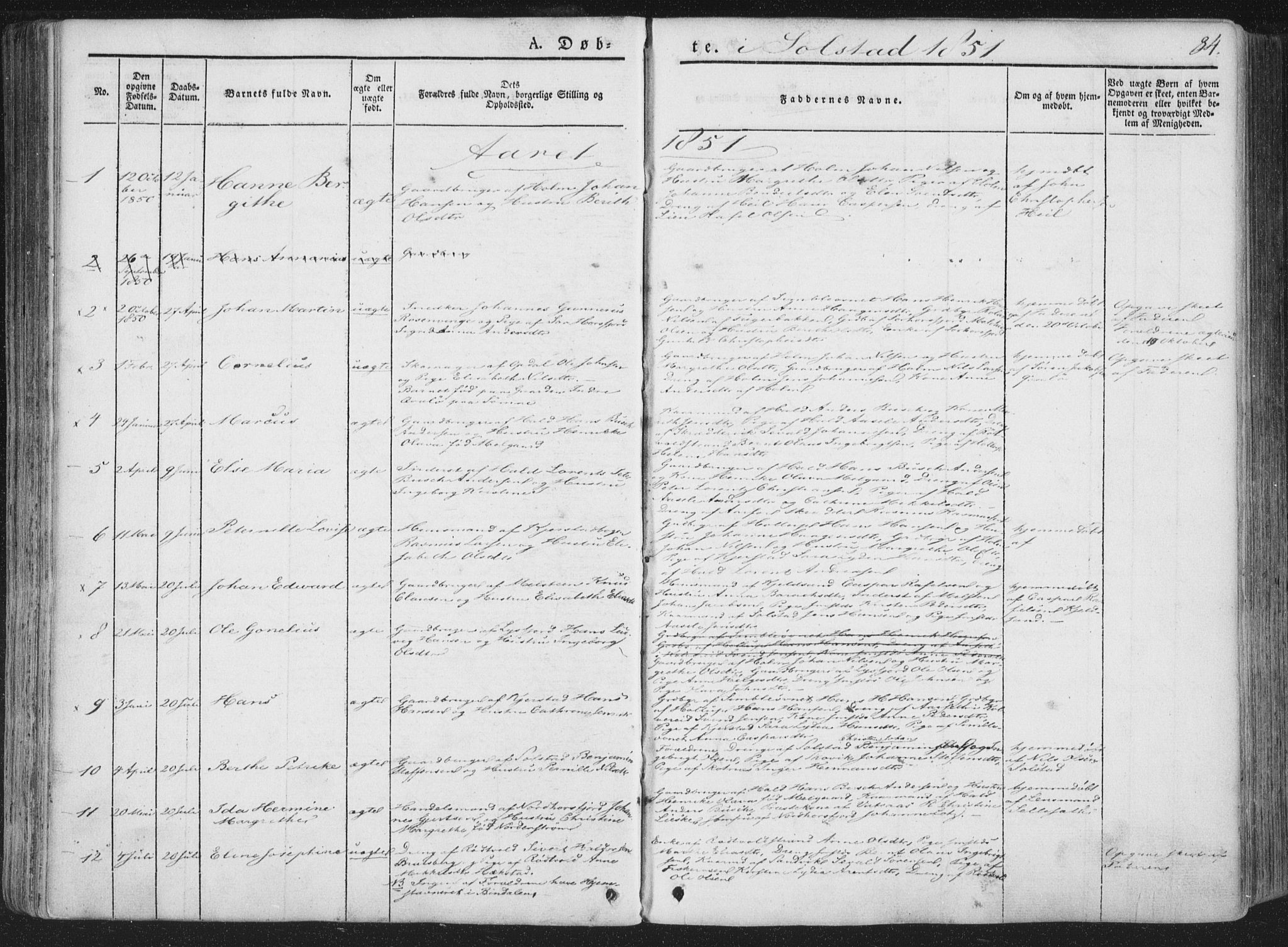 Ministerialprotokoller, klokkerbøker og fødselsregistre - Nordland, SAT/A-1459/810/L0145: Parish register (official) no. 810A07 /2, 1841-1862, p. 84