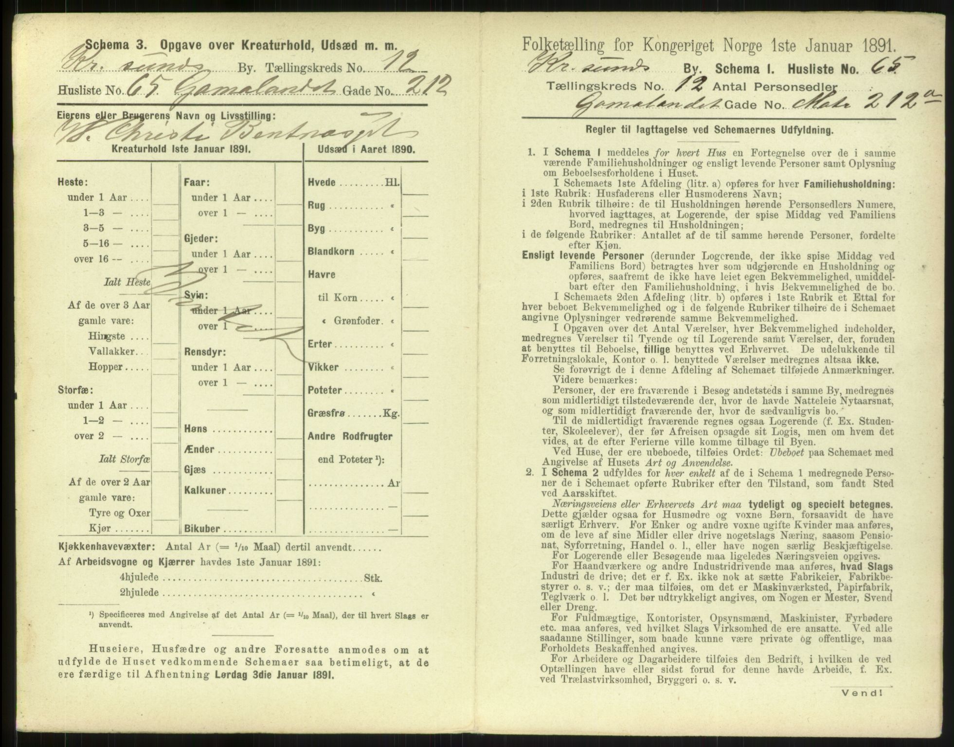 RA, 1891 census for 1503 Kristiansund, 1891, p. 1380