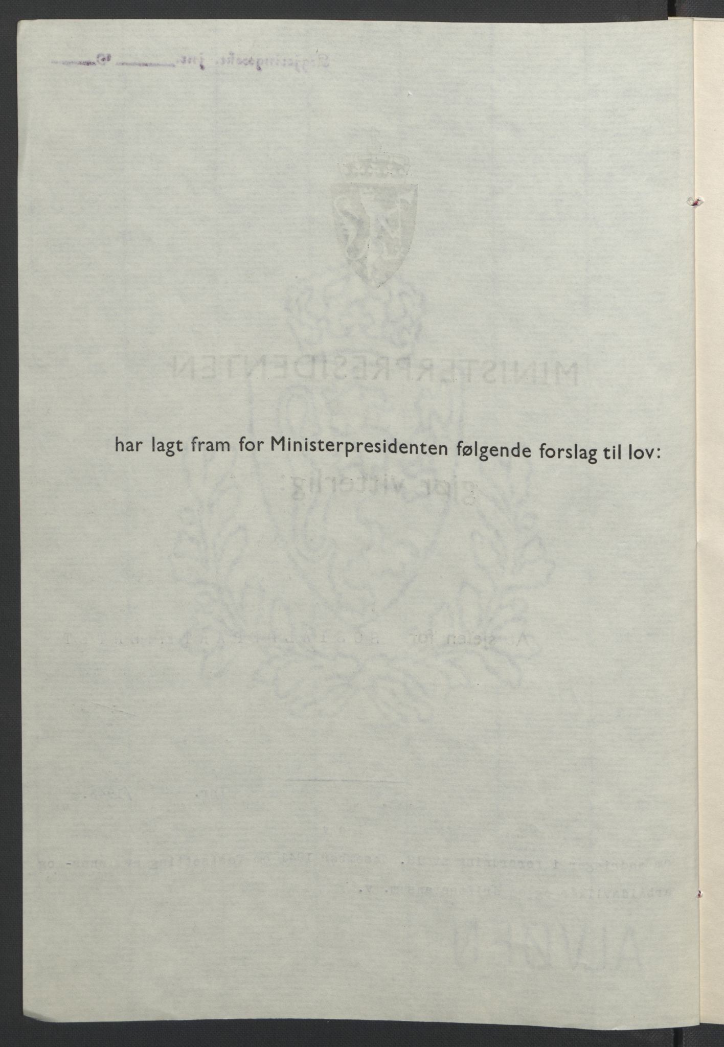 NS-administrasjonen 1940-1945 (Statsrådsekretariatet, de kommisariske statsråder mm), RA/S-4279/D/Db/L0099: Lover, 1943, p. 270