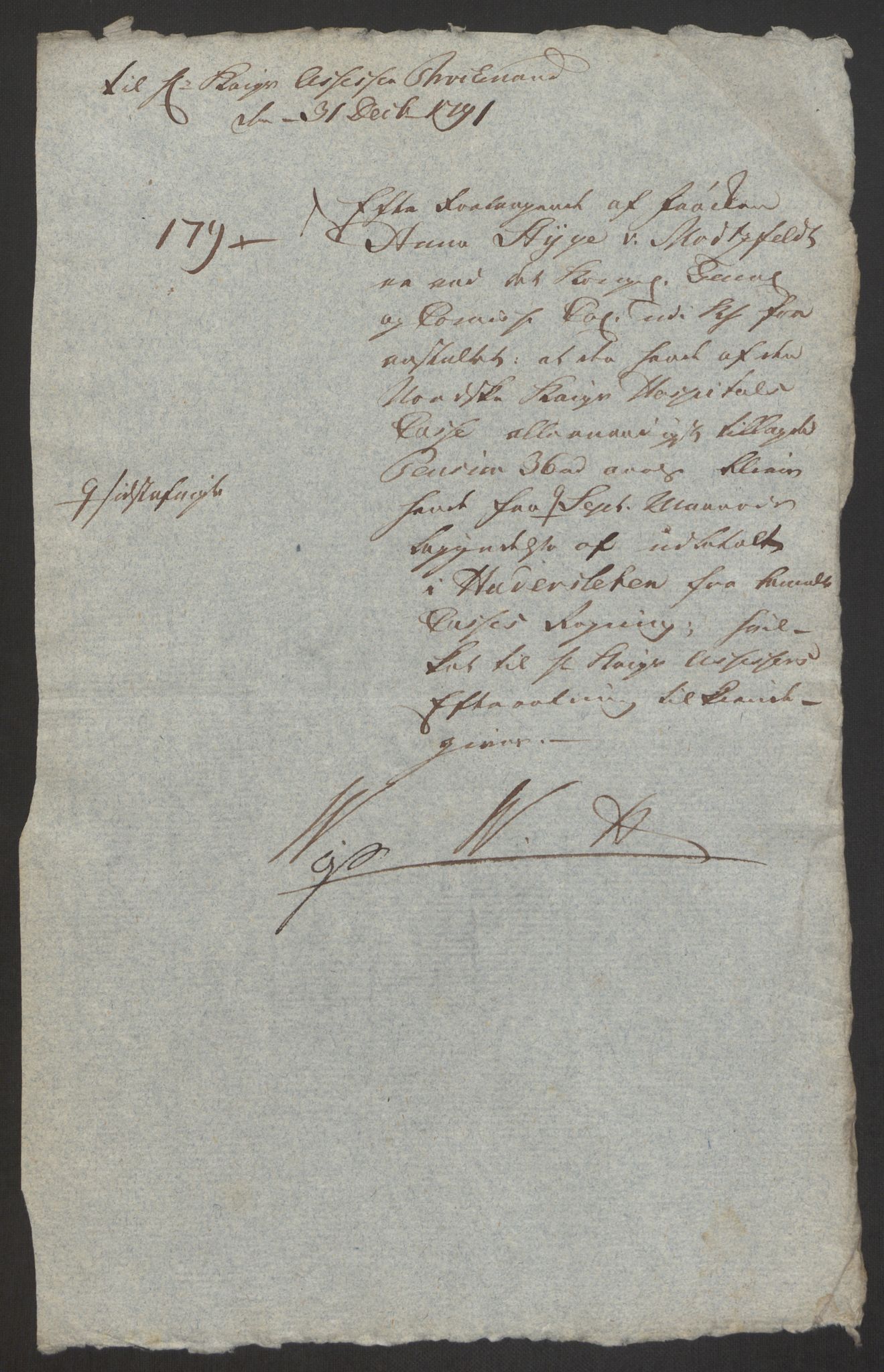 Forsvaret, Den norske kvesthuskasse/krigshospitalkasse, AV/RA-RAFA-1887/F/Fa/L0008: Konsepter, 1790-1793, p. 709