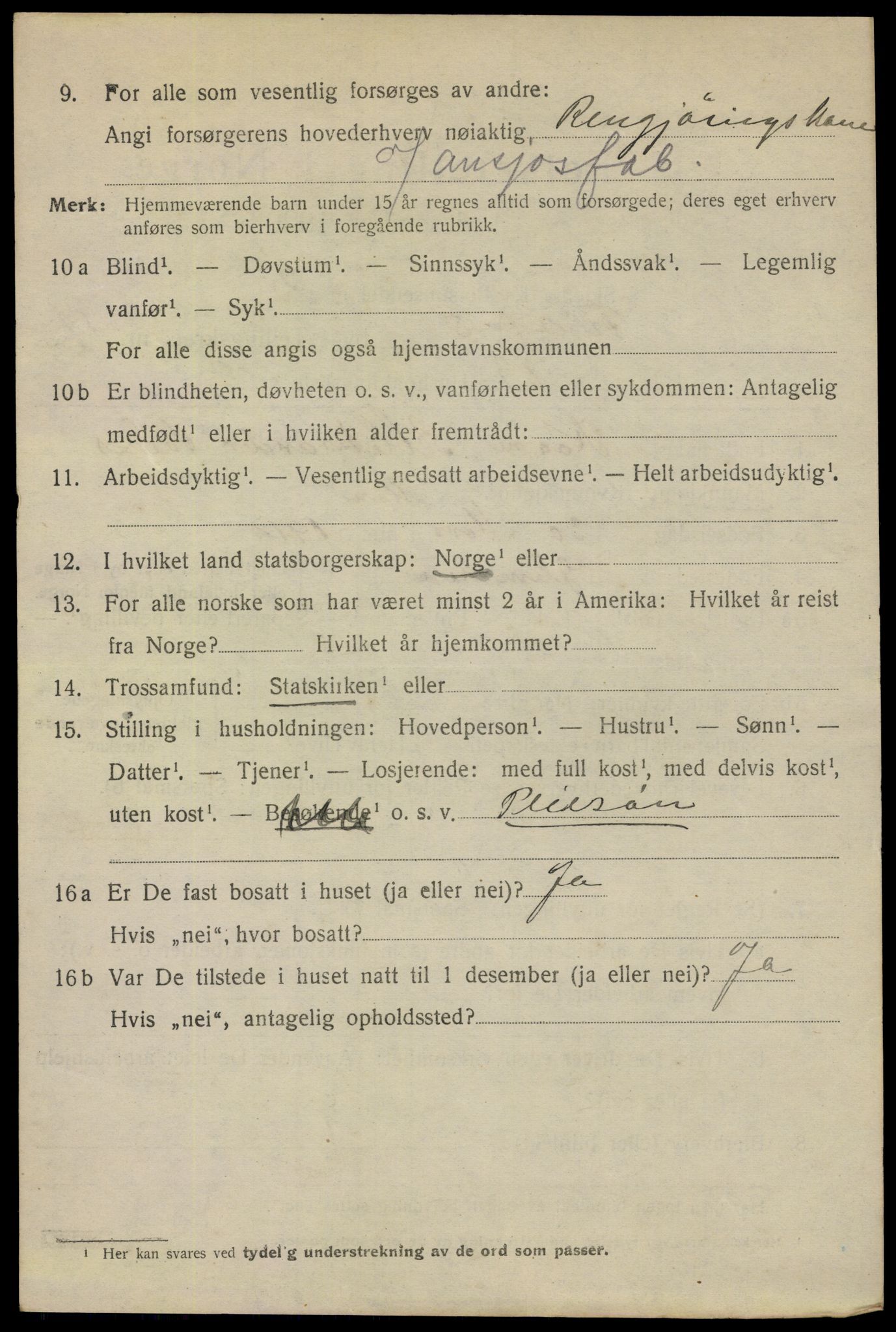 SAO, 1920 census for Fredrikstad, 1920, p. 40716