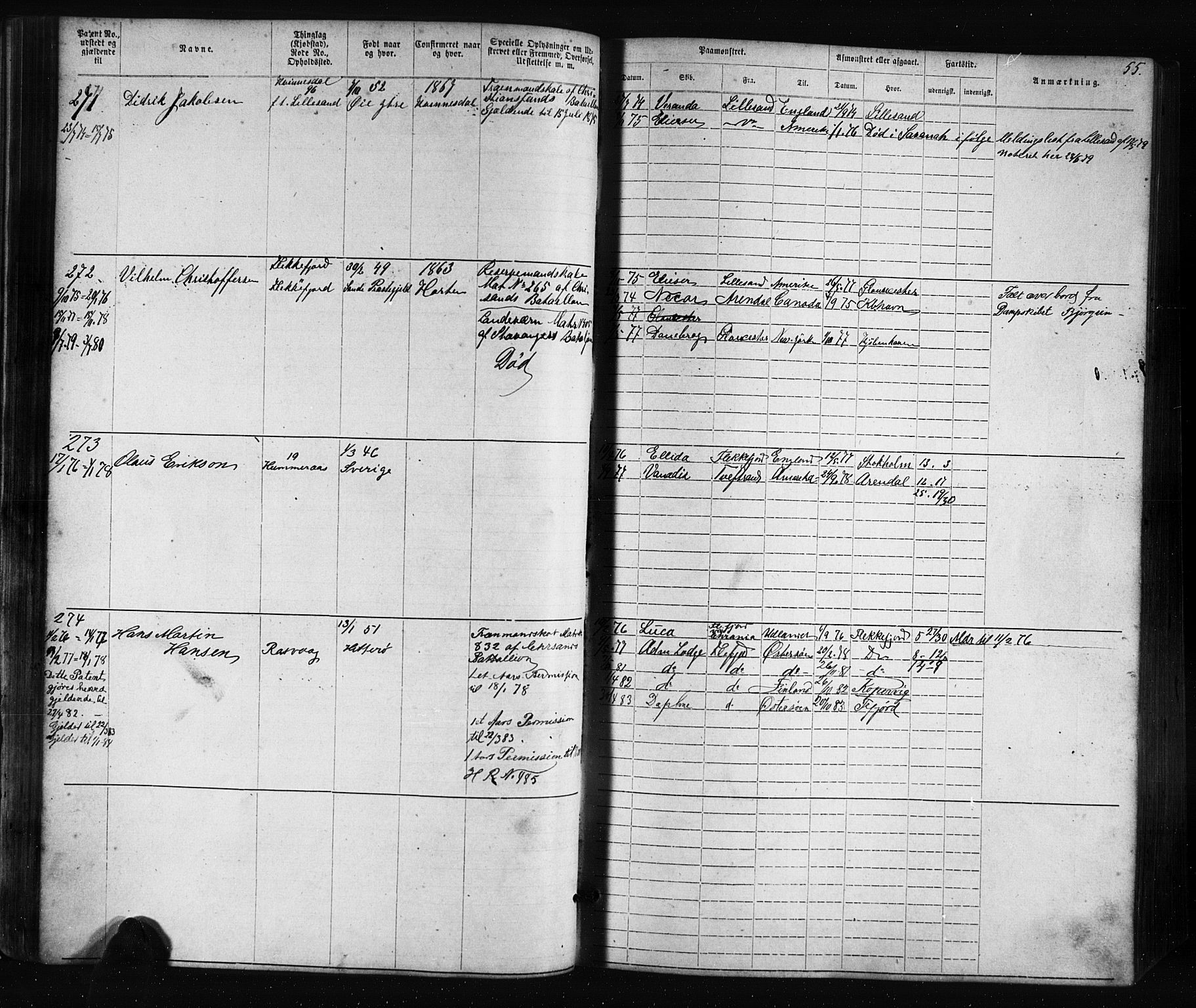 Flekkefjord mønstringskrets, AV/SAK-2031-0018/F/Fa/L0005: Annotasjonsrulle nr 1-1915 med register, Æ-2, 1868-1896, p. 75