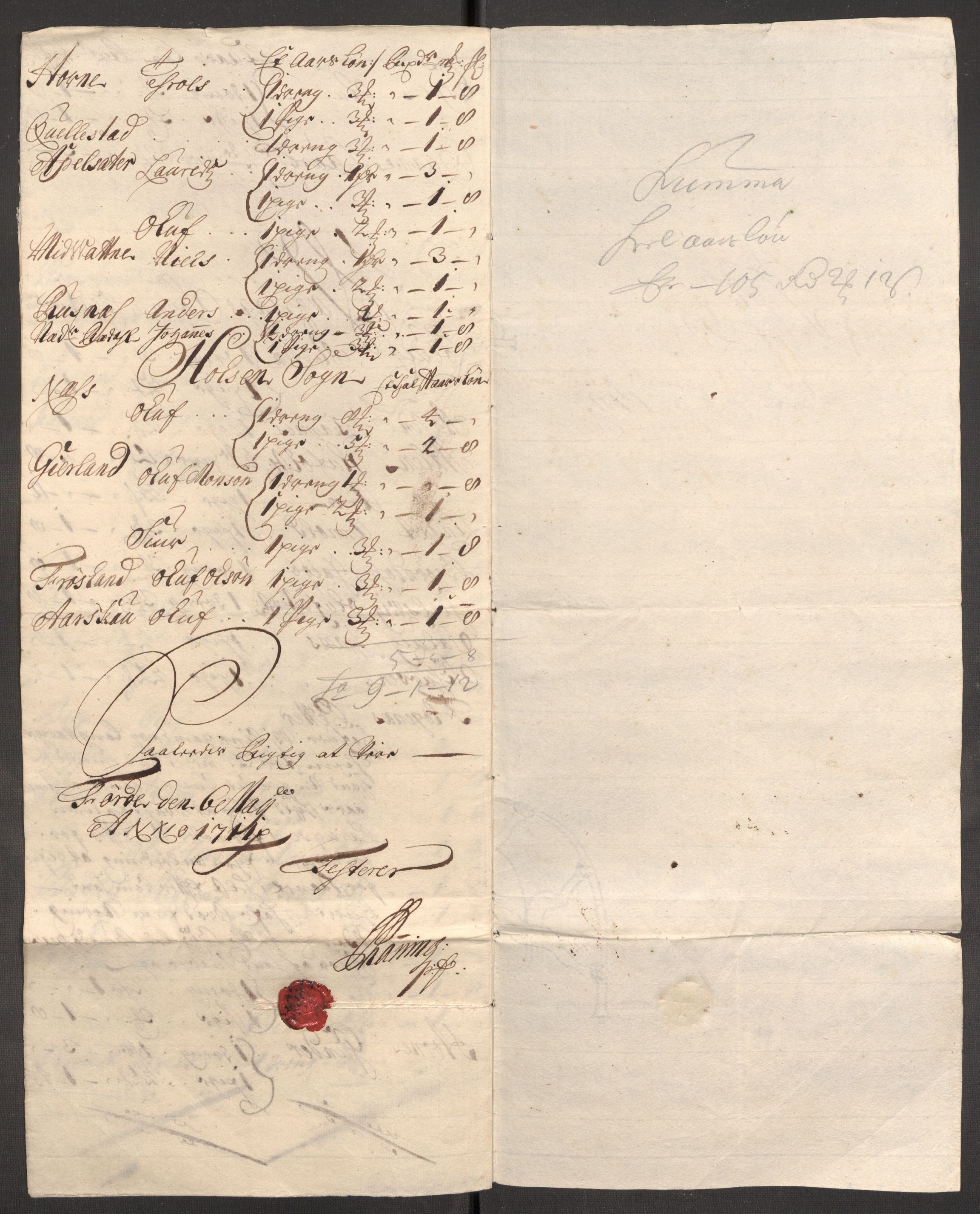 Rentekammeret inntil 1814, Reviderte regnskaper, Fogderegnskap, AV/RA-EA-4092/R53/L3434: Fogderegnskap Sunn- og Nordfjord, 1711, p. 162