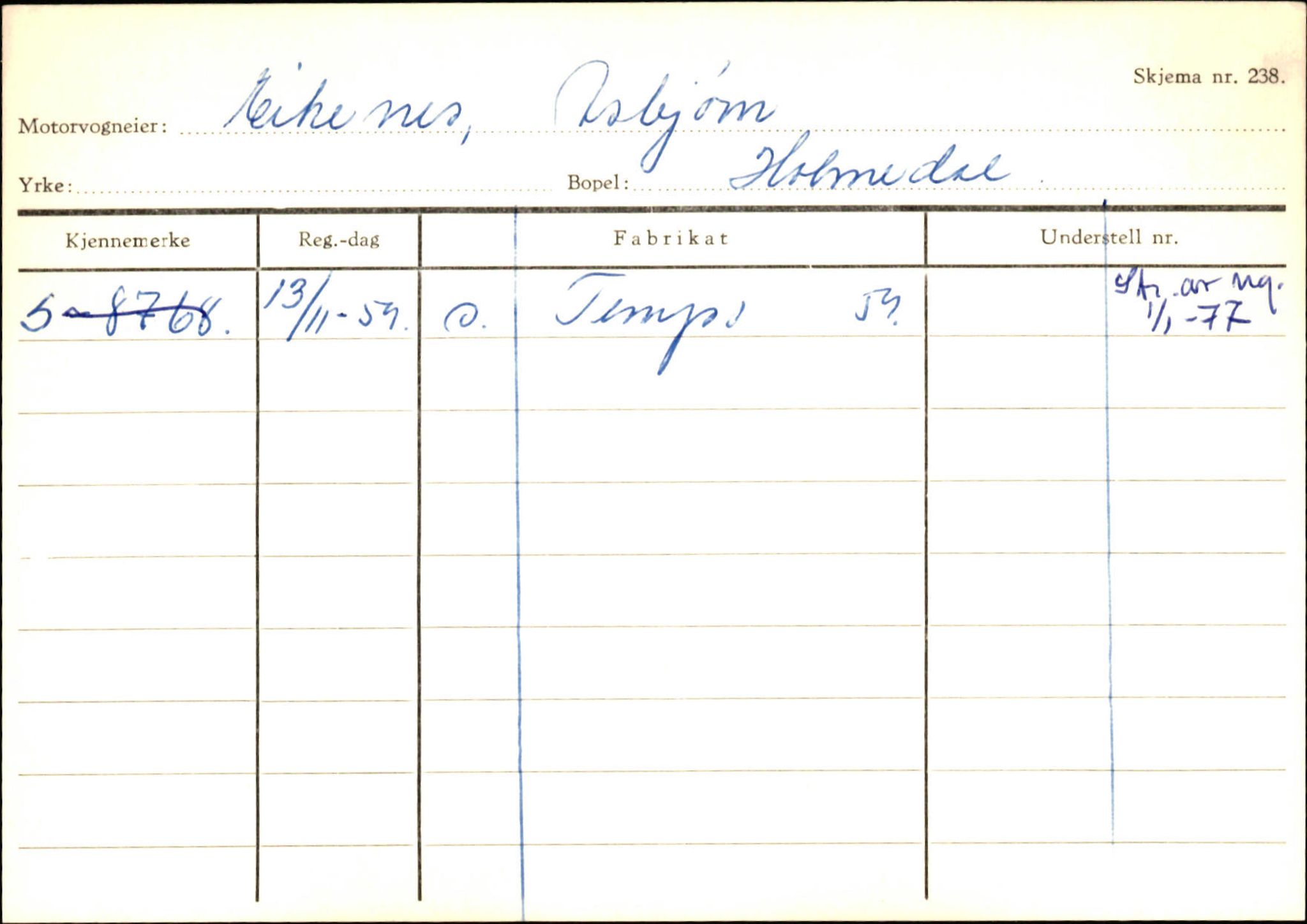 Statens vegvesen, Sogn og Fjordane vegkontor, AV/SAB-A-5301/4/F/L0125: Eigarregister Sogndal V-Å. Aurland A-Å. Fjaler A-N, 1945-1975, p. 1579