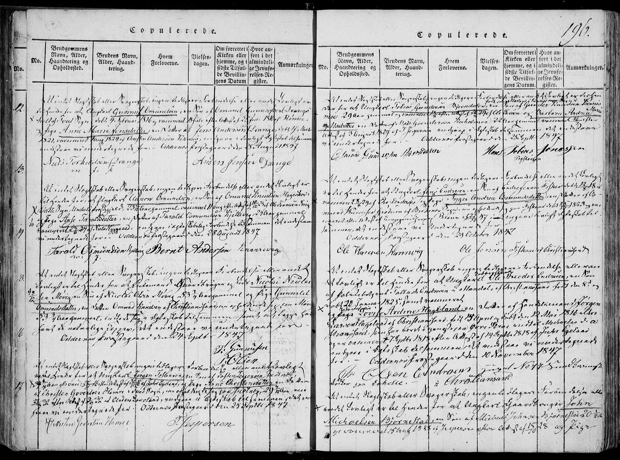 Oddernes sokneprestkontor, SAK/1111-0033/F/Fa/Faa/L0005: Parish register (official) no. A 5, 1820-1838, p. 196