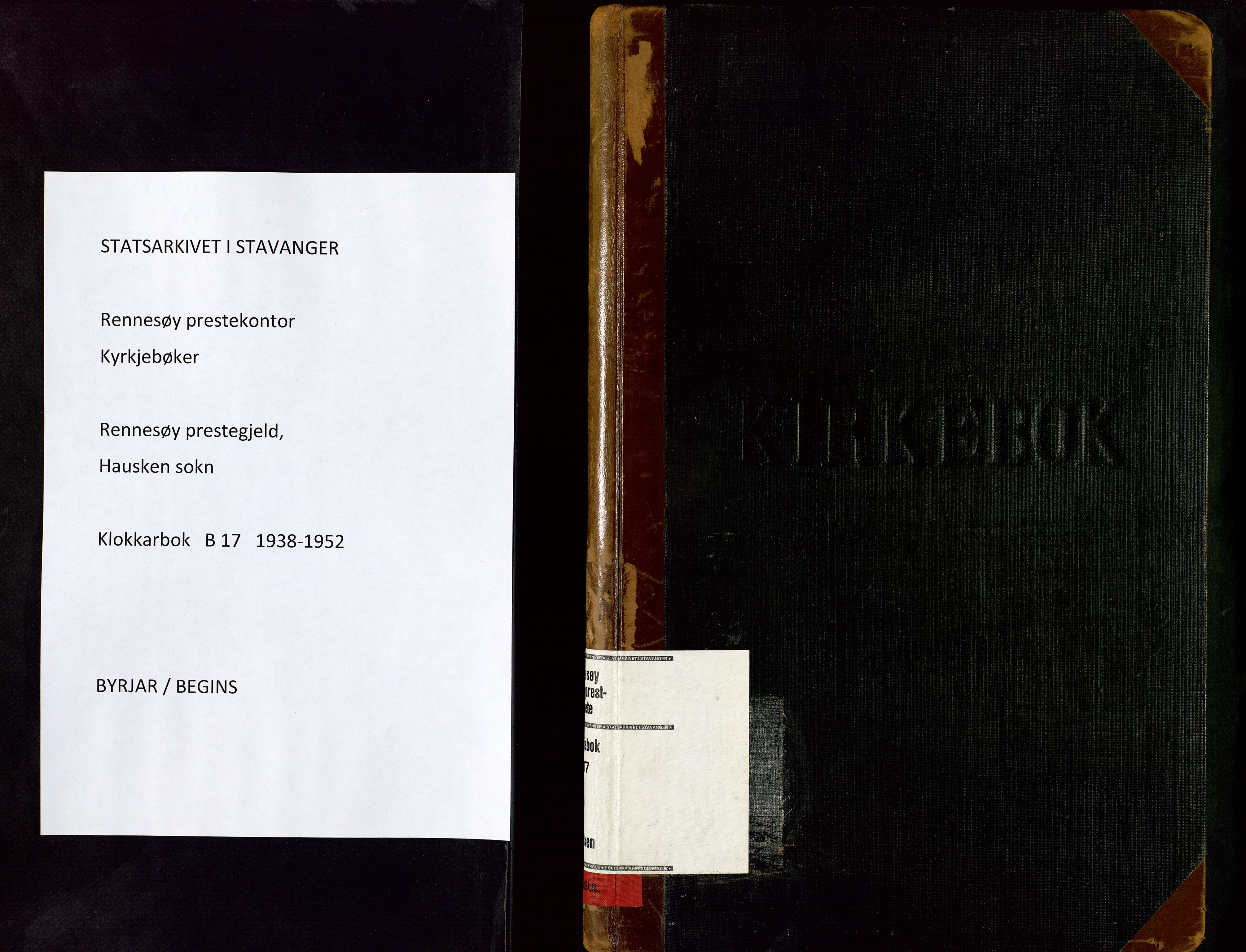 Rennesøy sokneprestkontor, SAST/A -101827/H/Ha/Hab/L0018: Parish register (copy) no. B 17, 1938-1952