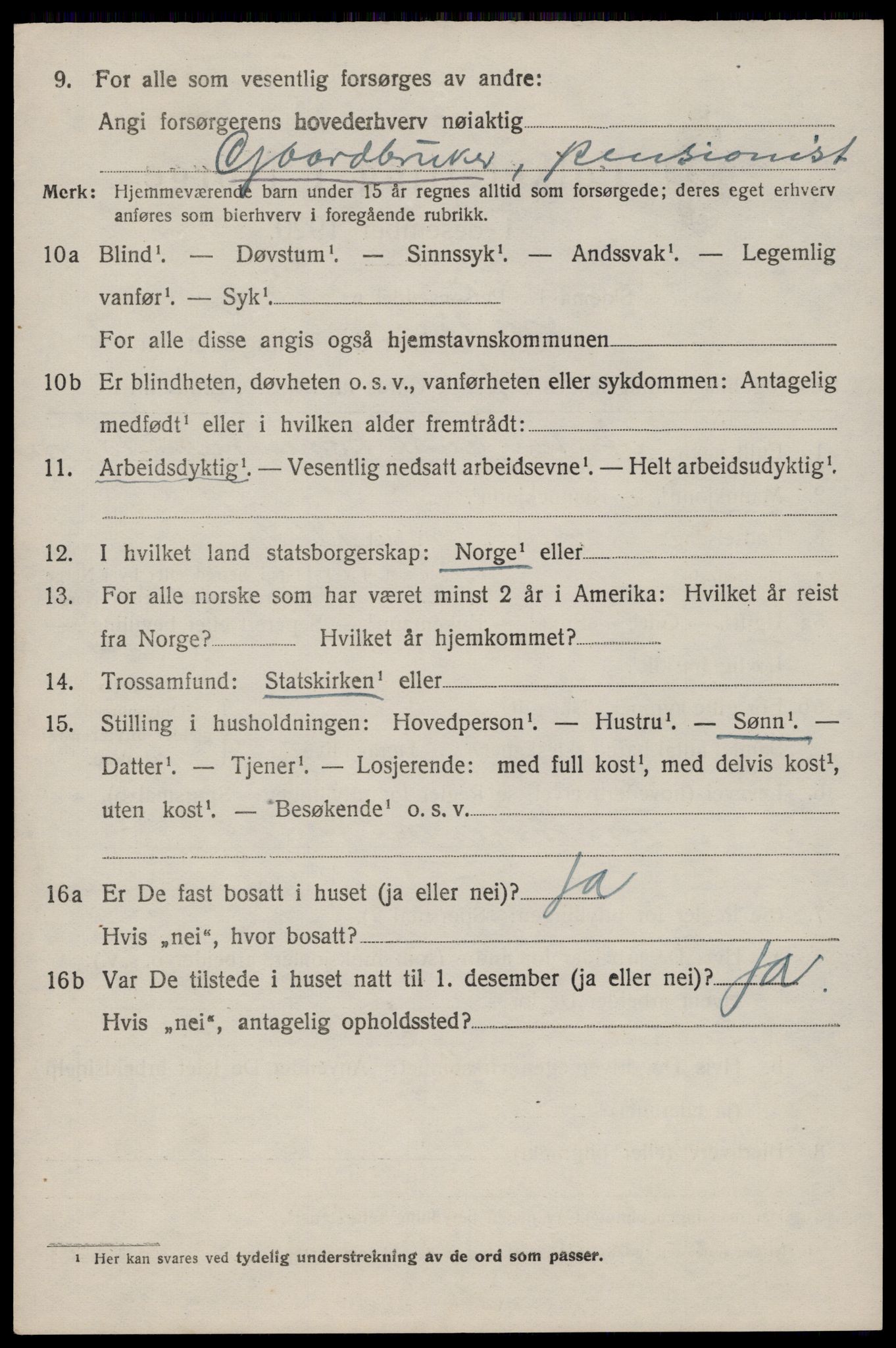 SAST, 1920 census for Skjold, 1920, p. 3341