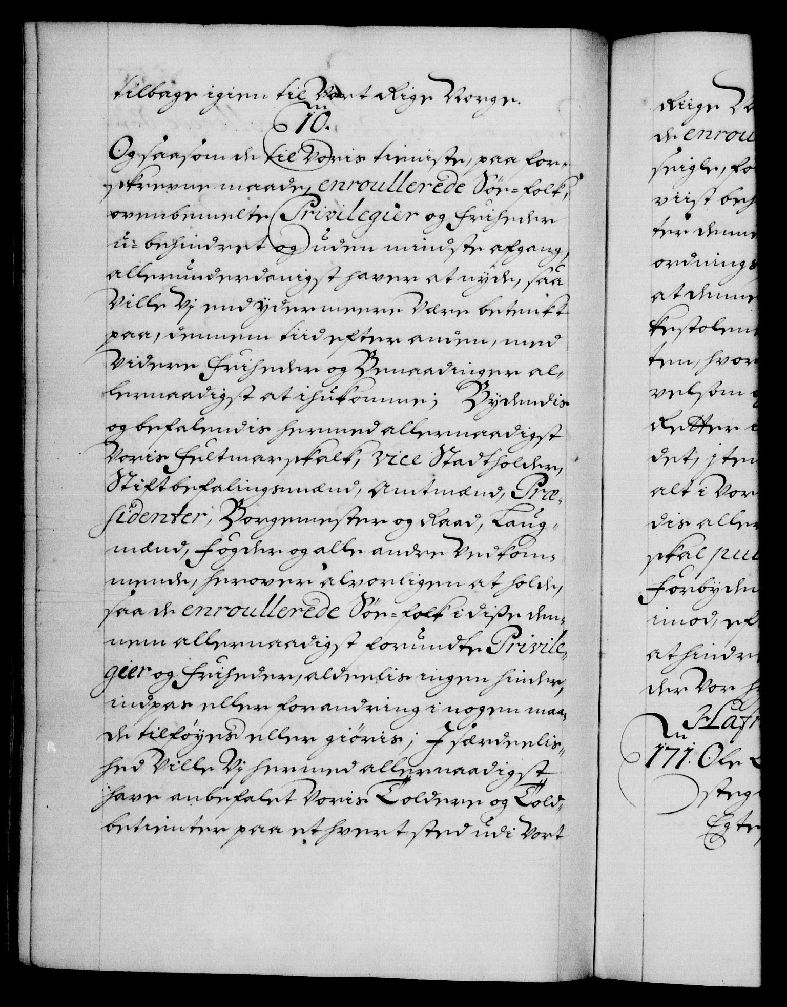 Danske Kanselli 1572-1799, AV/RA-EA-3023/F/Fc/Fca/Fcaa/L0018: Norske registre, 1699-1703, p. 558b