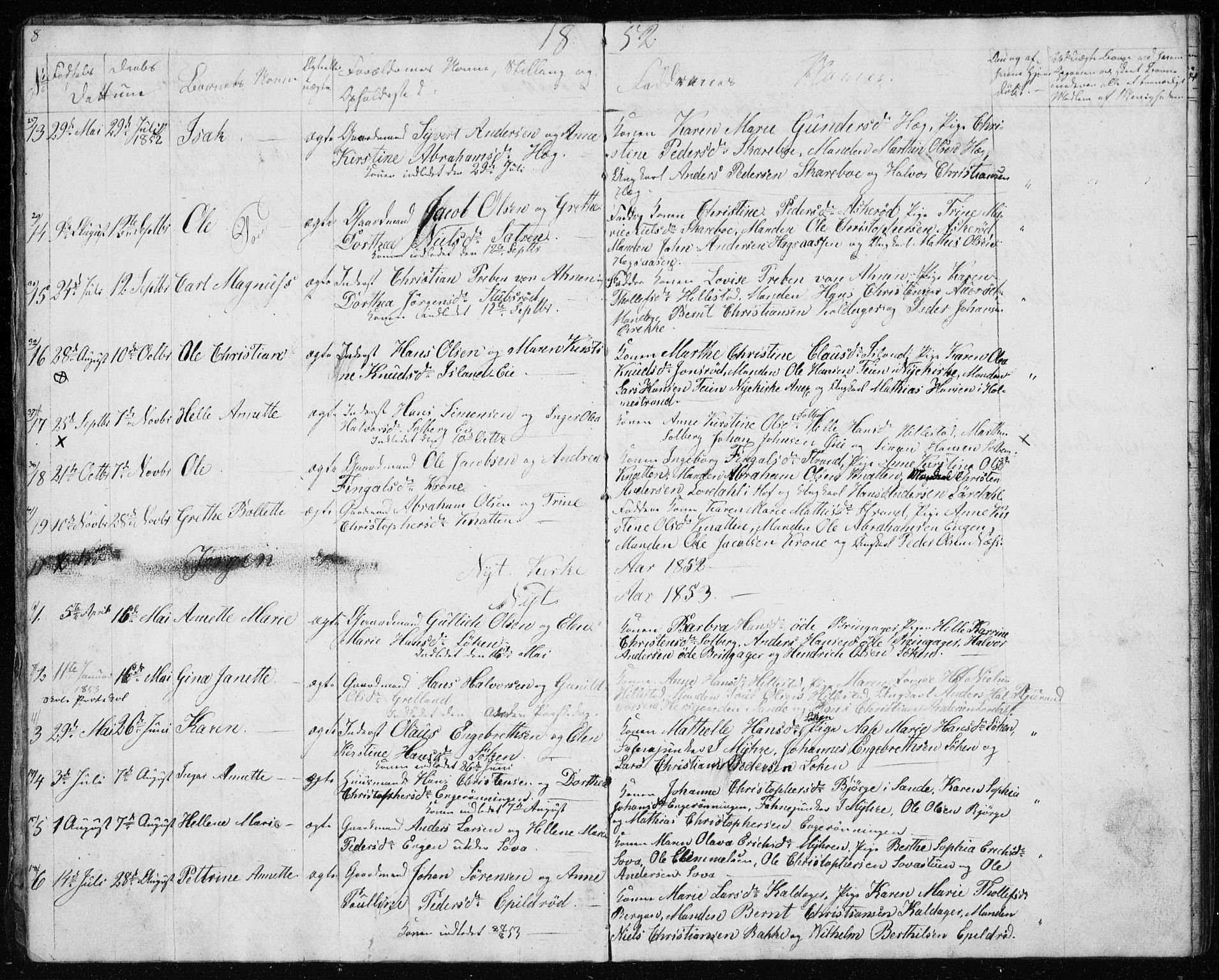 Botne kirkebøker, AV/SAKO-A-340/G/Gb/L0001: Parish register (copy) no. II 1, 1848-1860, p. 8