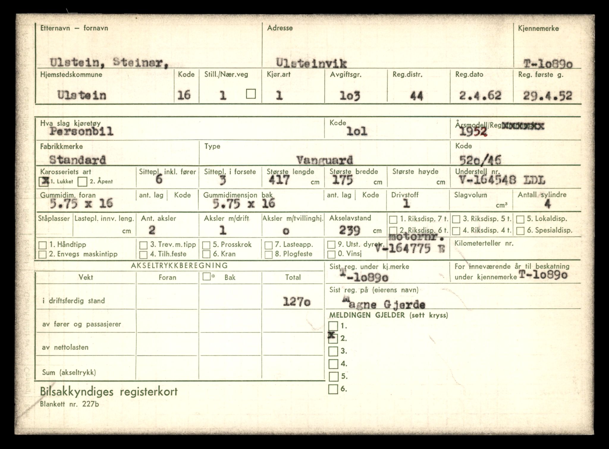 Møre og Romsdal vegkontor - Ålesund trafikkstasjon, AV/SAT-A-4099/F/Fe/L0024: Registreringskort for kjøretøy T 10810 - T 10930, 1927-1998, p. 2093