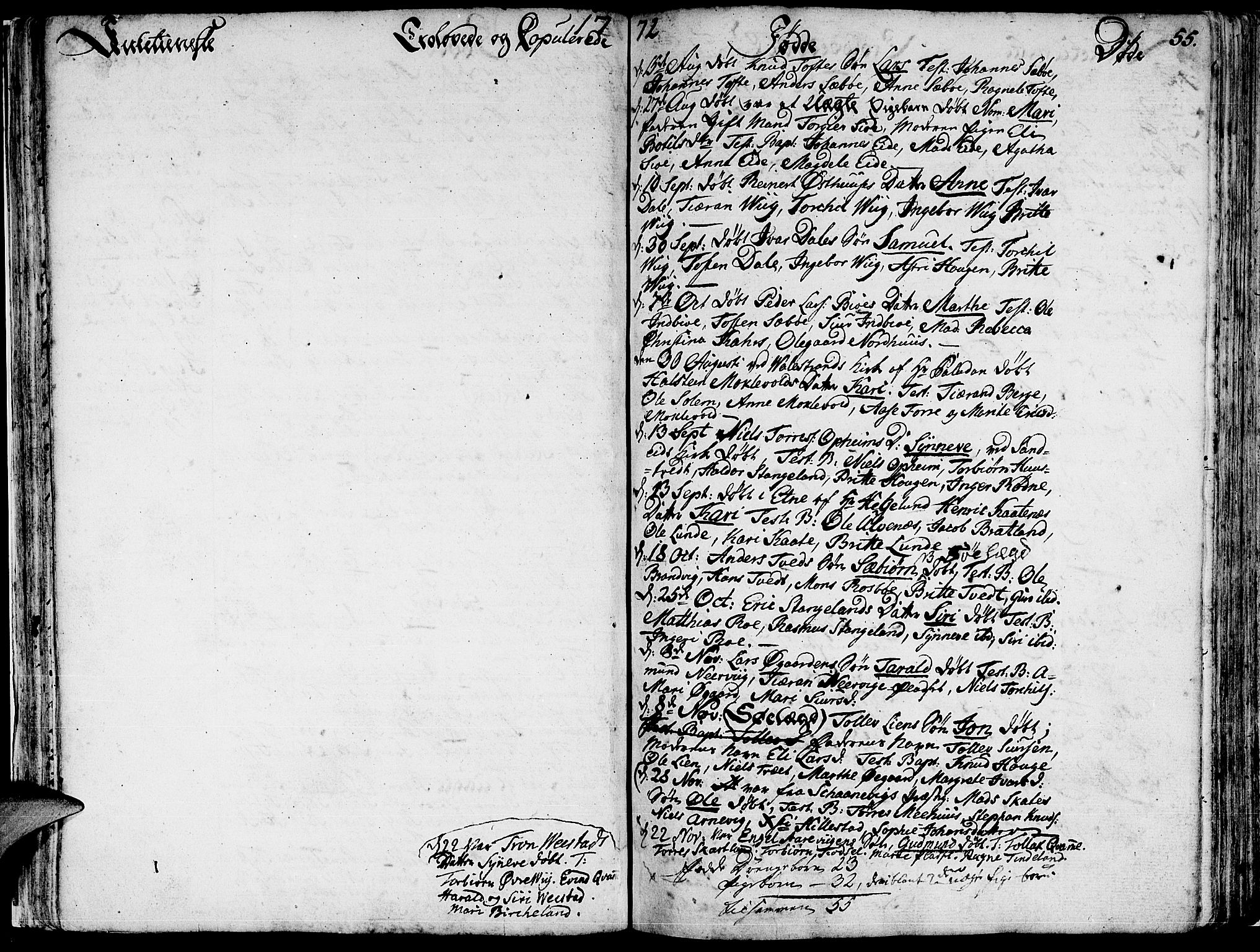 Fjelberg sokneprestembete, SAB/A-75201/H/Haa: Parish register (official) no. A 2, 1760-1788, p. 55