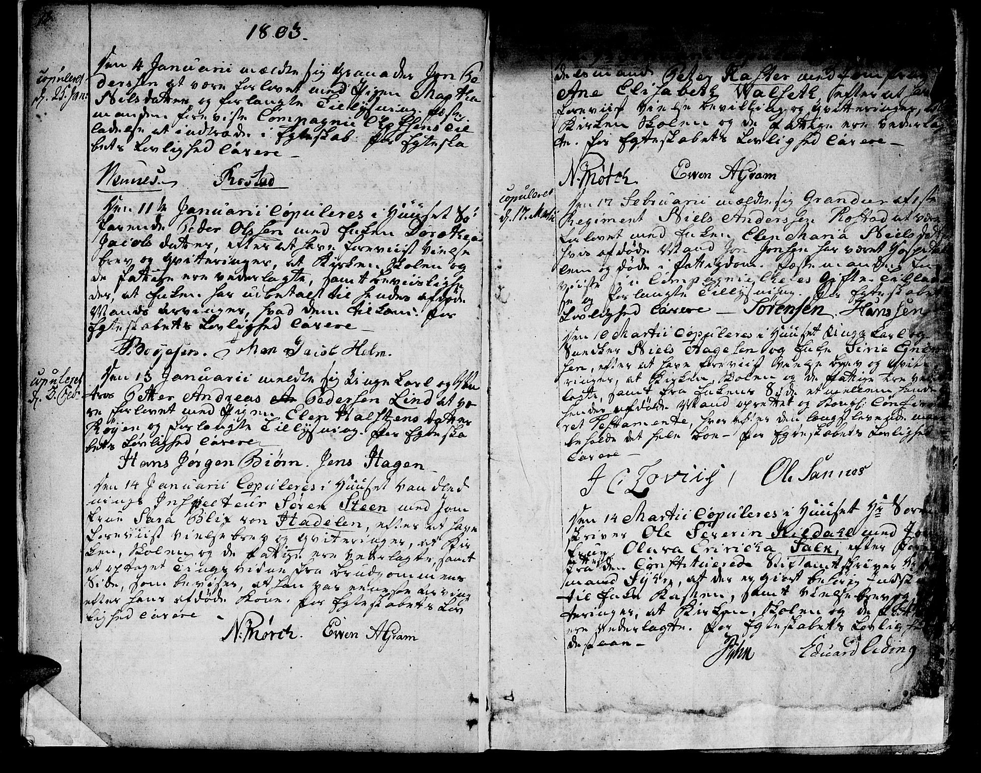 Ministerialprotokoller, klokkerbøker og fødselsregistre - Sør-Trøndelag, SAT/A-1456/601/L0042: Parish register (official) no. 601A10, 1802-1830, p. 18-19