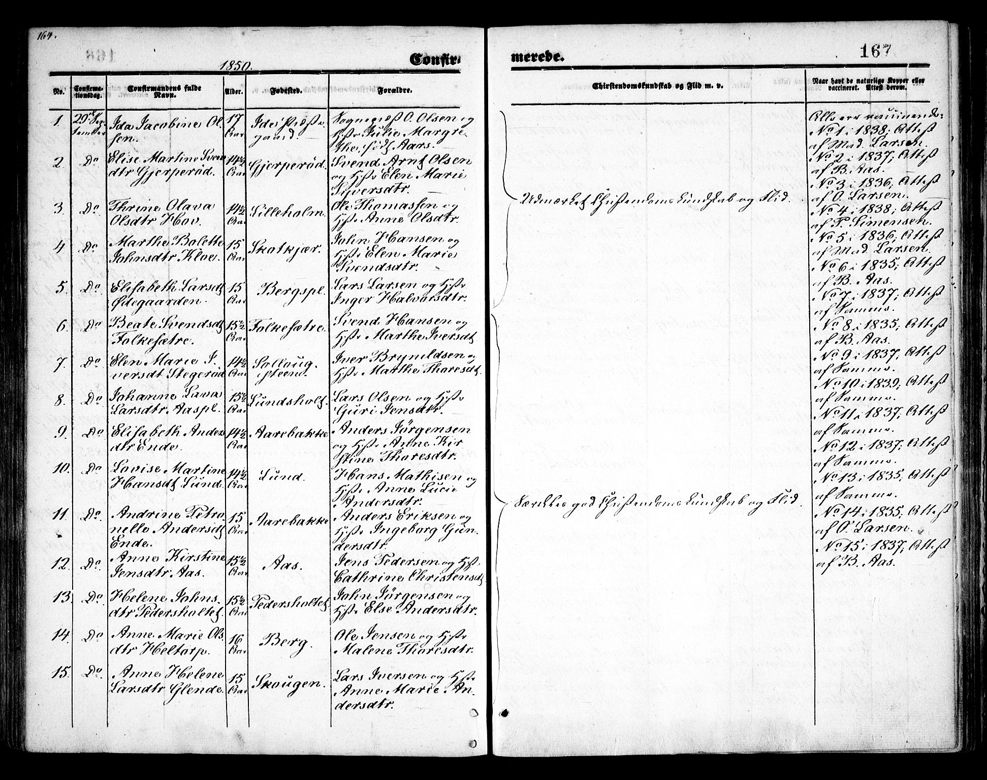Idd prestekontor Kirkebøker, SAO/A-10911/F/Fc/L0004a: Parish register (official) no. III 4A, 1848-1860, p. 167