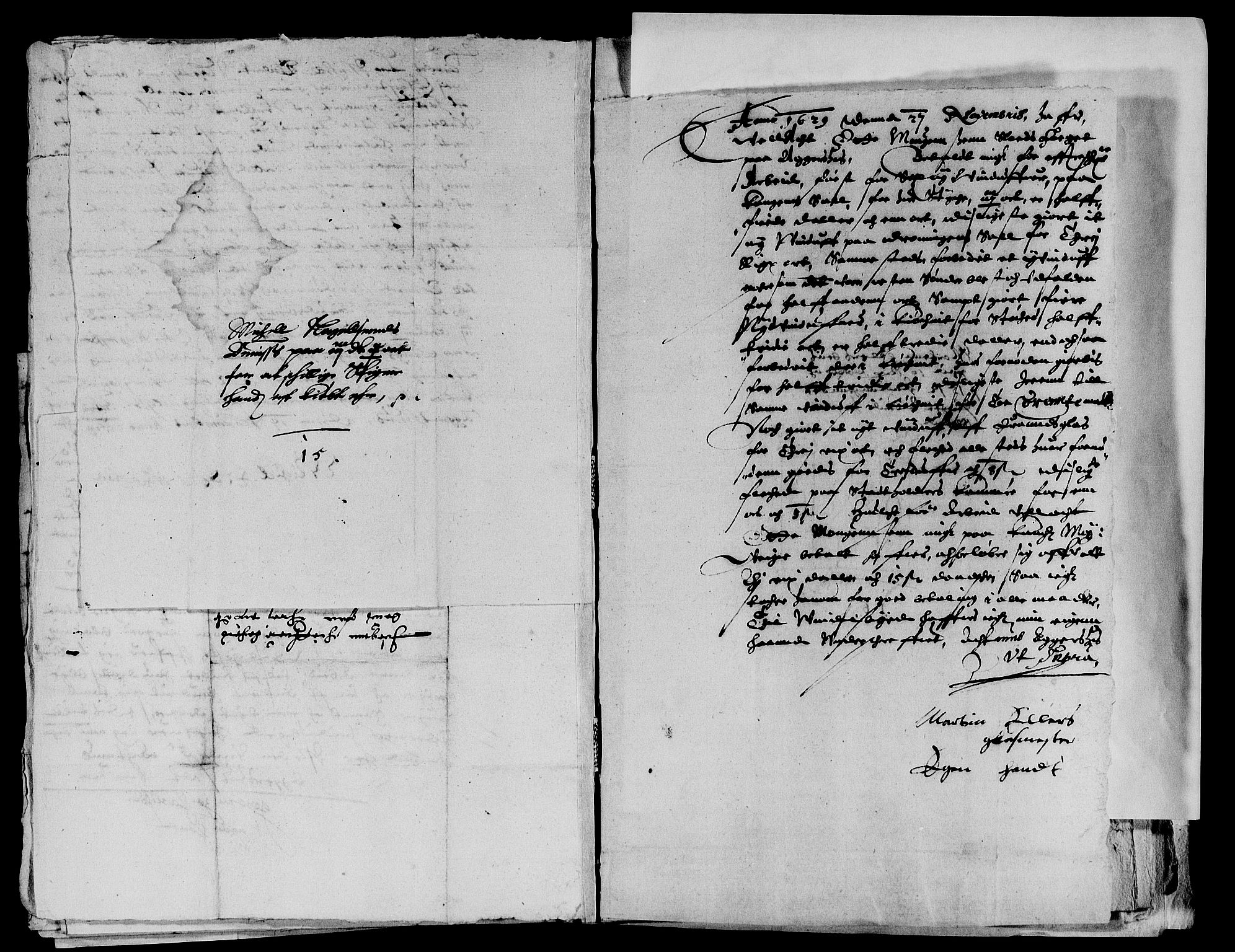 Rentekammeret inntil 1814, Reviderte regnskaper, Lensregnskaper, AV/RA-EA-5023/R/Rb/Rba/L0103: Akershus len, 1629-1631