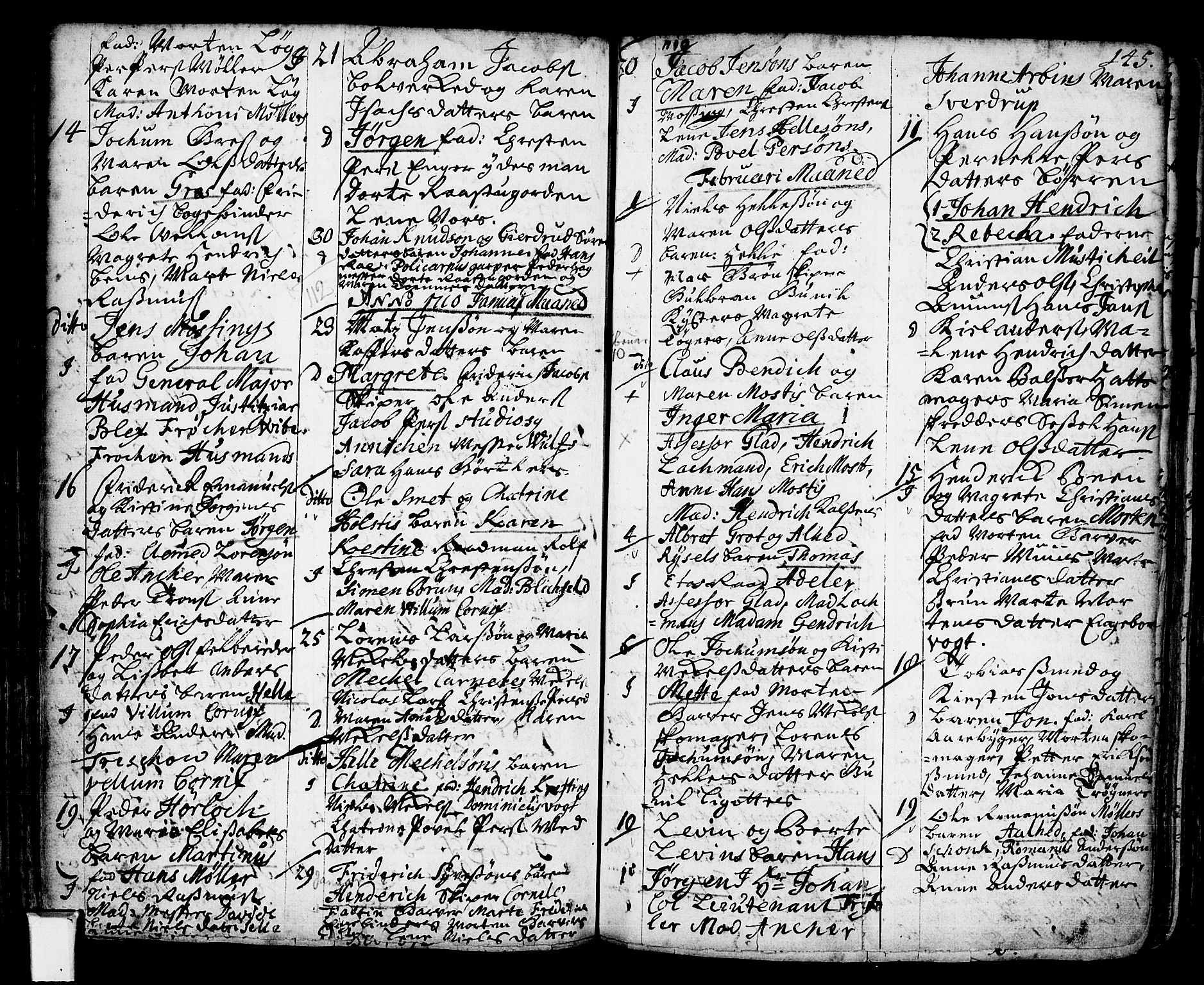 Oslo domkirke Kirkebøker, SAO/A-10752/F/Fa/L0002: Parish register (official) no. 2, 1705-1730, p. 145