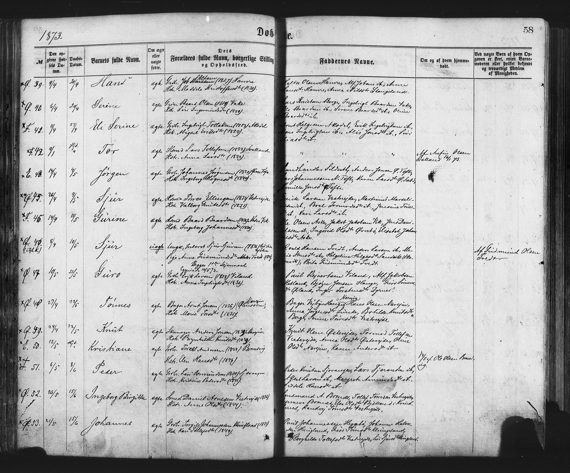 Fjelberg sokneprestembete, SAB/A-75201/H/Haa: Parish register (official) no. A 8, 1866-1879, p. 58