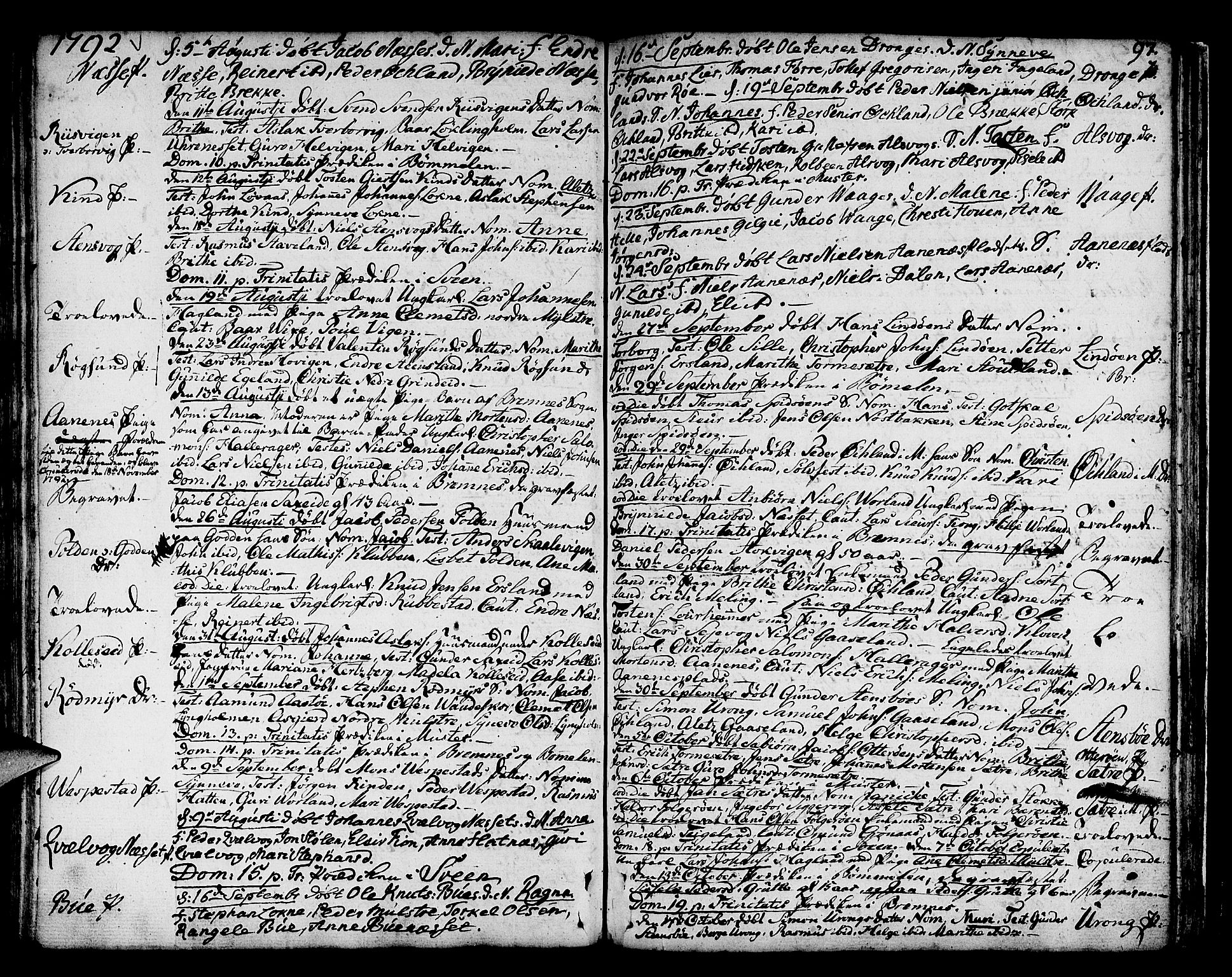 Finnås sokneprestembete, AV/SAB-A-99925/H/Ha/Haa/Haaa/L0003: Parish register (official) no. A 3, 1765-1803, p. 97