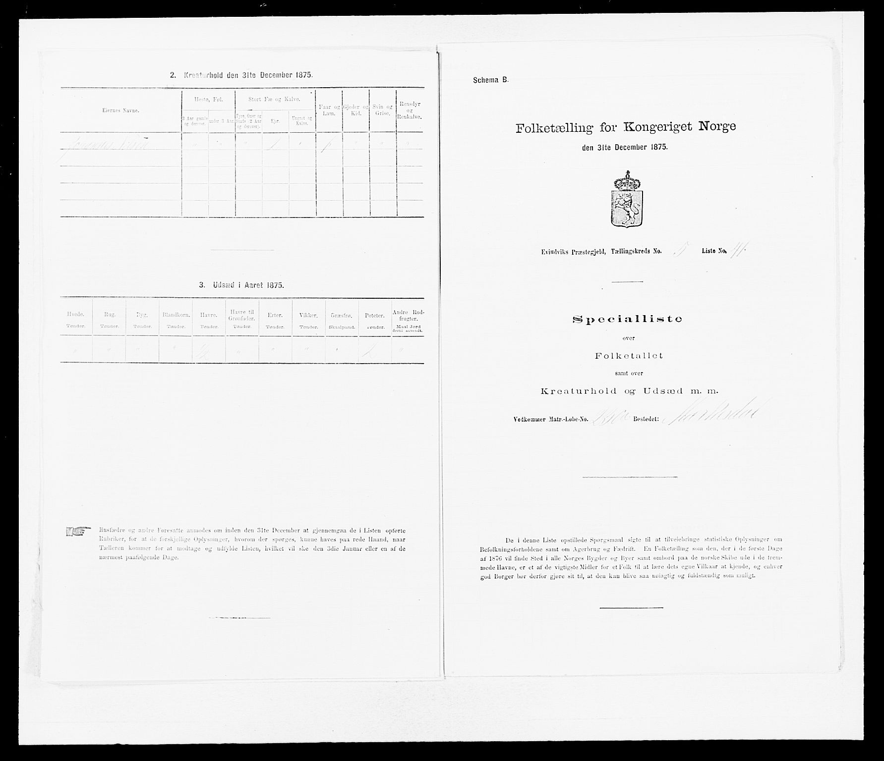 SAB, 1875 census for 1411P Eivindvik, 1875, p. 512